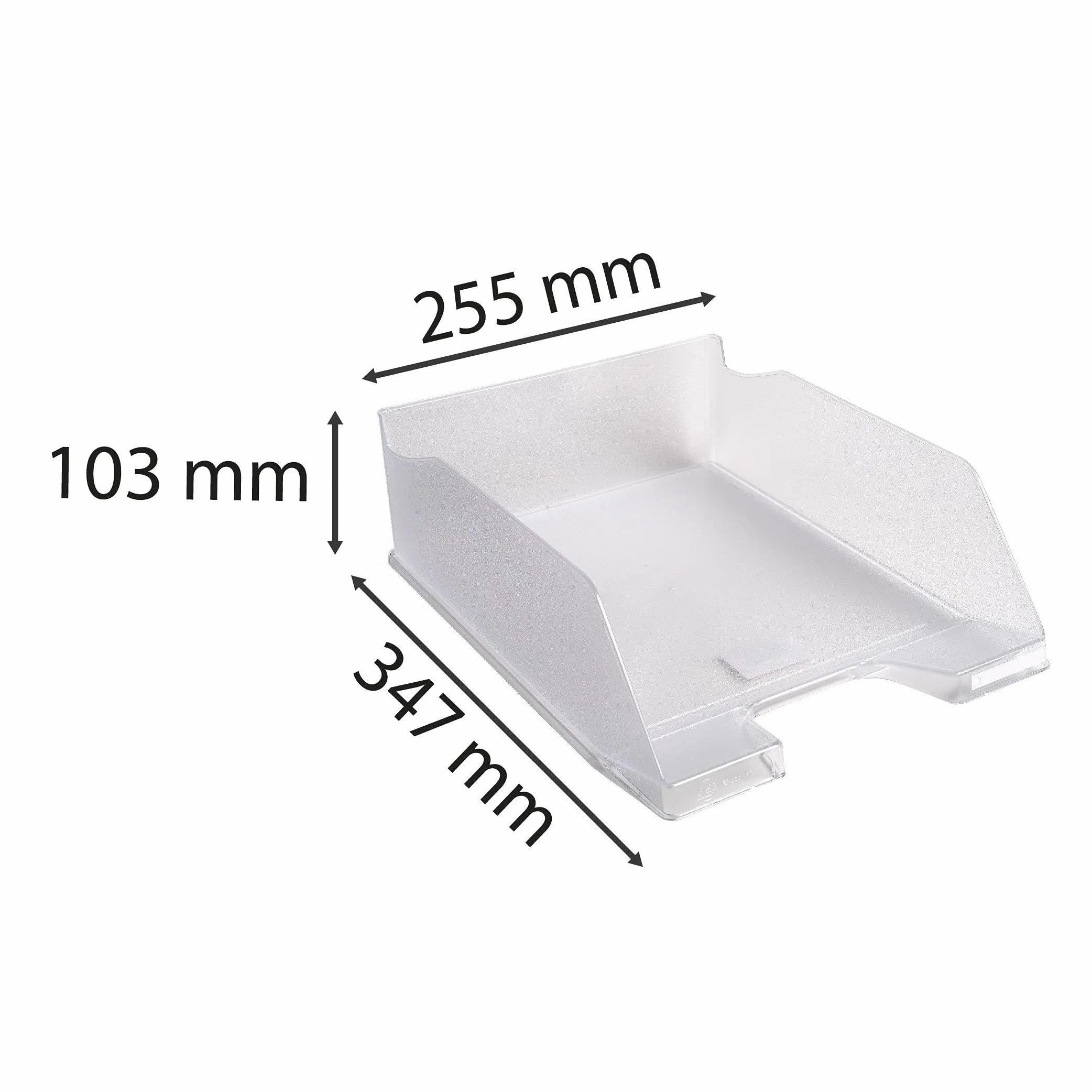 Exacompta corbeille à courrier COMBO MAXI 34,7 x 25,5 x 10,3 cm cristal capacité 750 feuilles