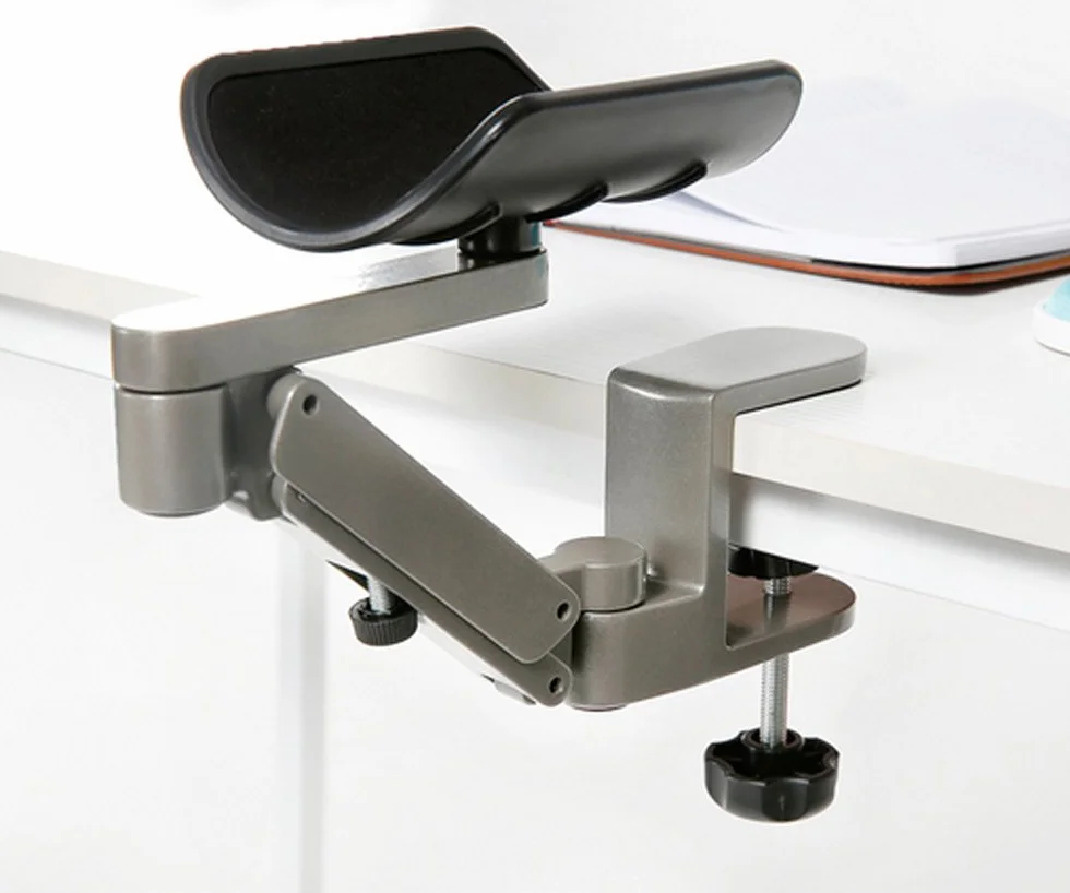 Support d'avant Bras articulé Ergonomique en Aluminium pour Bureau d'Ordinateur