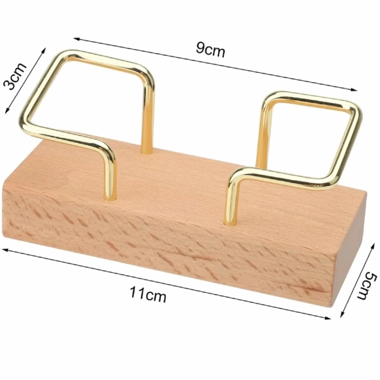 Porte-cartes de visite en bois grande capacité pour bureau réception magasin (Black walnut)