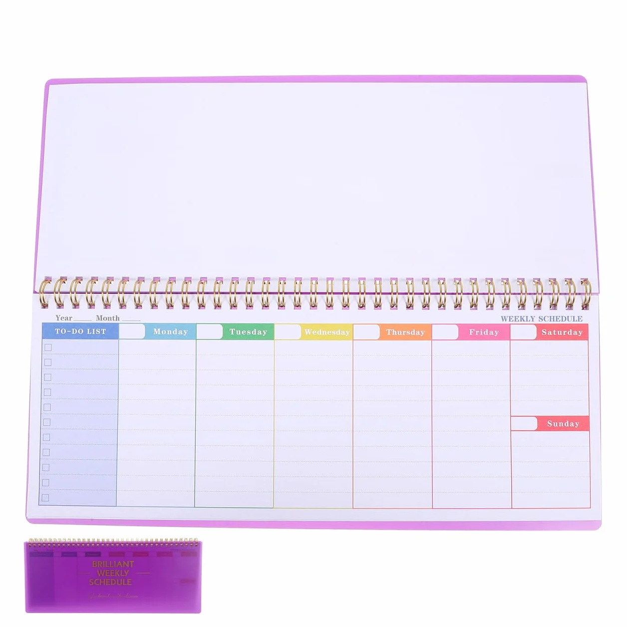 Planificateur Semainier Non Daté Détachable 12.20x30.50cm Bloc-Notes Organiseur Hebdomadaire Maison Bureau