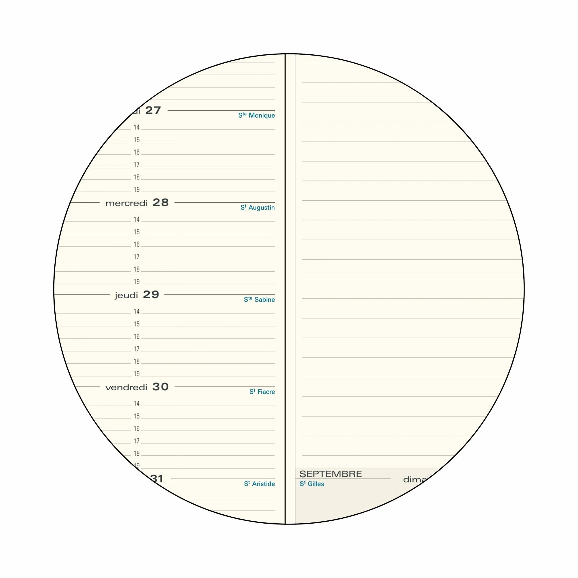 Exacompta Recharge Agenda Semainier Espace 17 9x17,5cm Janv à Déc 2026