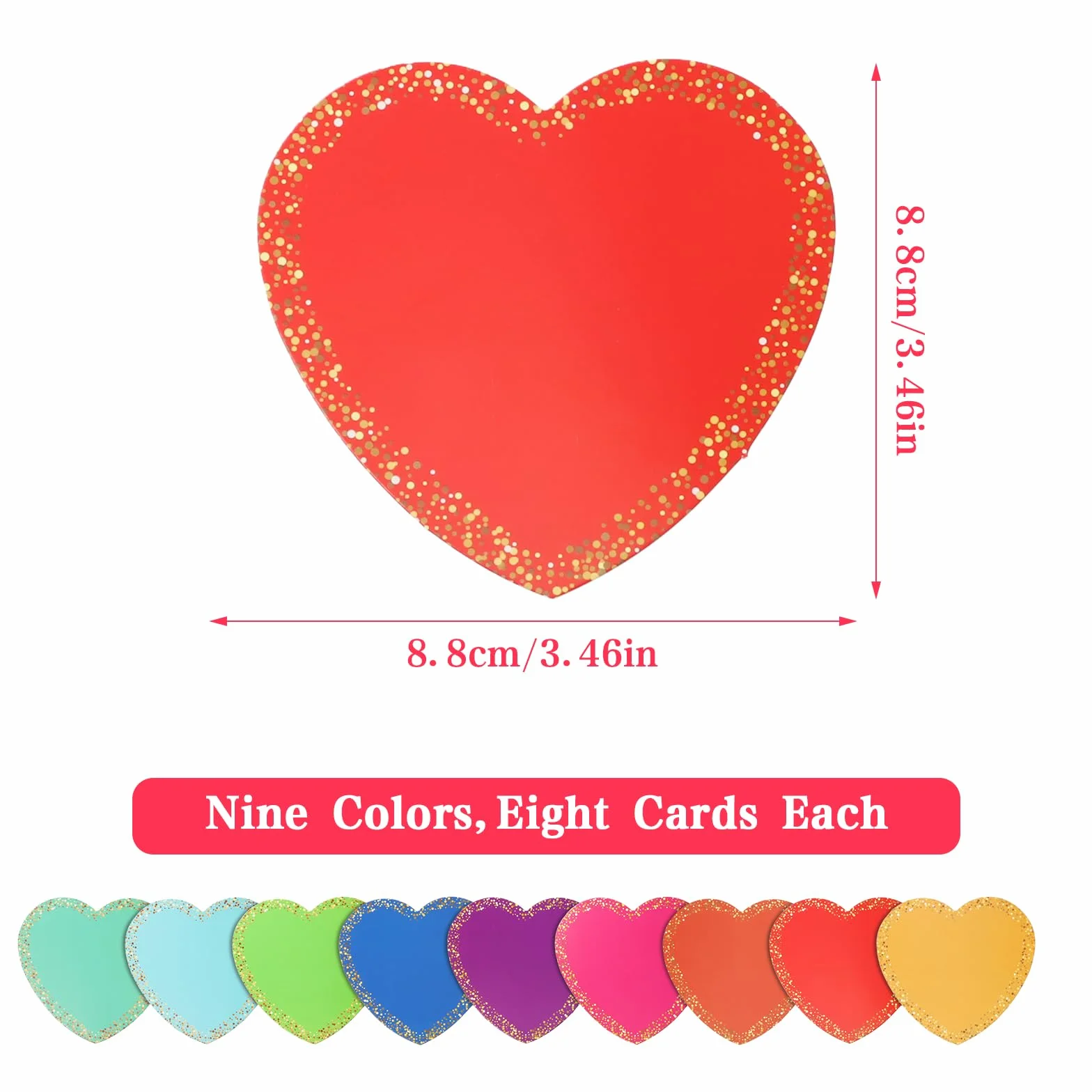 Papier en Forme de Coeur 108 Pièces, Paper Cutouts pour Tableau Affichage, Décoration DIY