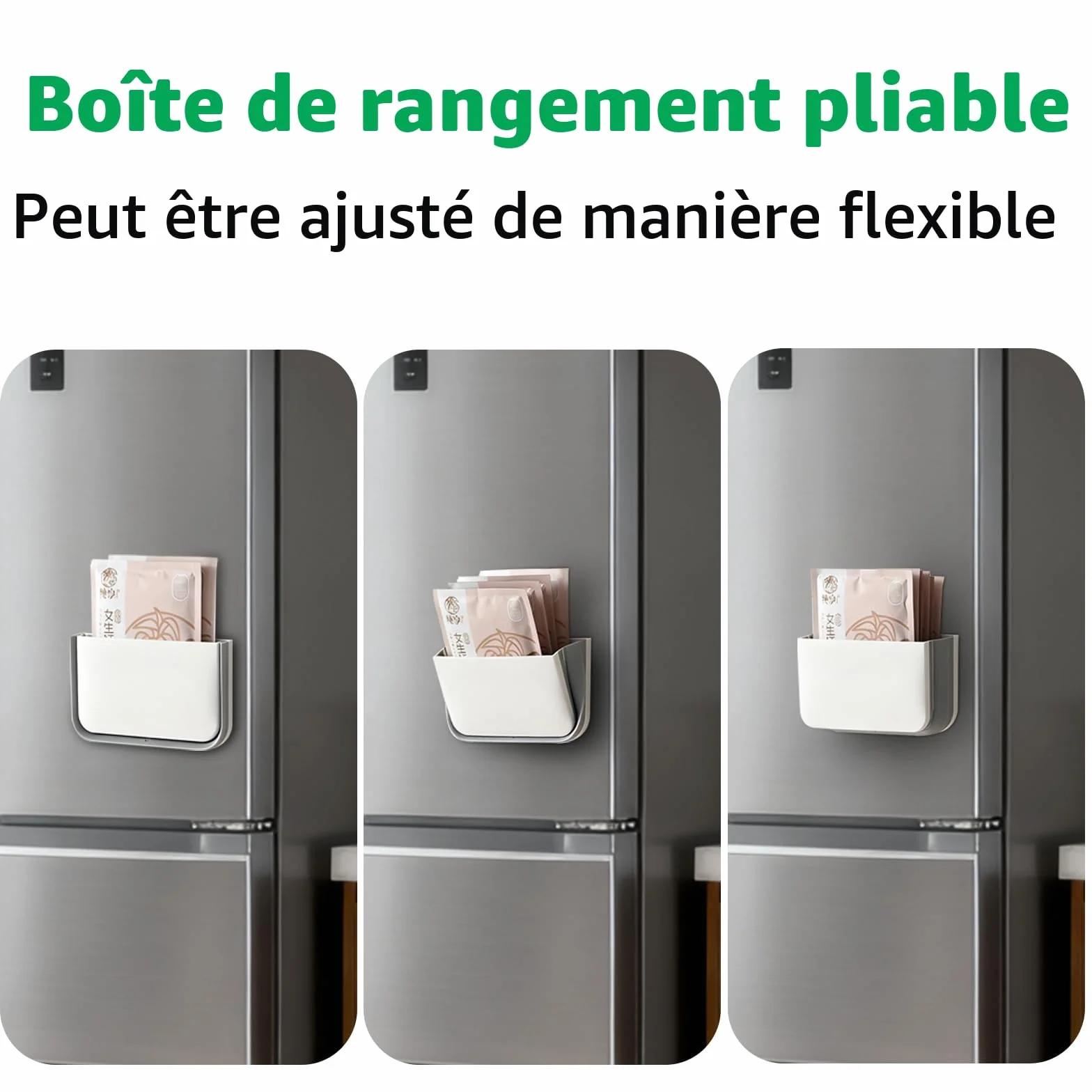 FRETONBA Porte-stylos Magnétique Pliable, Porte Marqueur Magnétique, Blanc