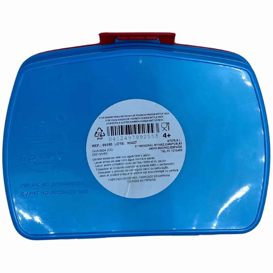 Pokemon Boîte à Déjeuner pour Enfants, Lunchbox Portable 18x5x13 CM