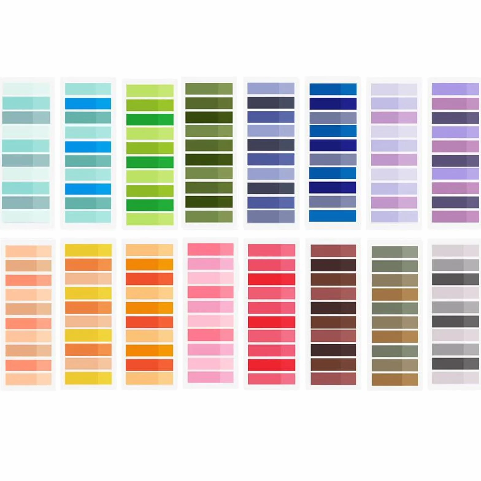 Marque Page Adhesif 3200 Pièces 16 Styles Gradients Autocollantes Index Inscriptible Sticky Tabs