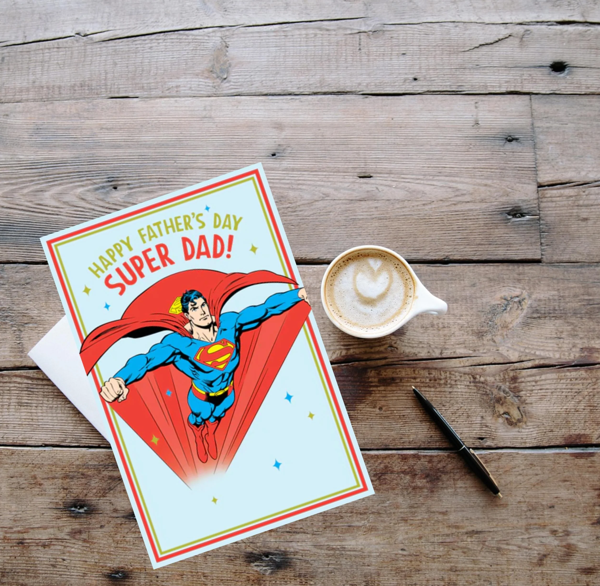 Superman Papa Carte de Fête des Pères Danilo Promotions LTD WB