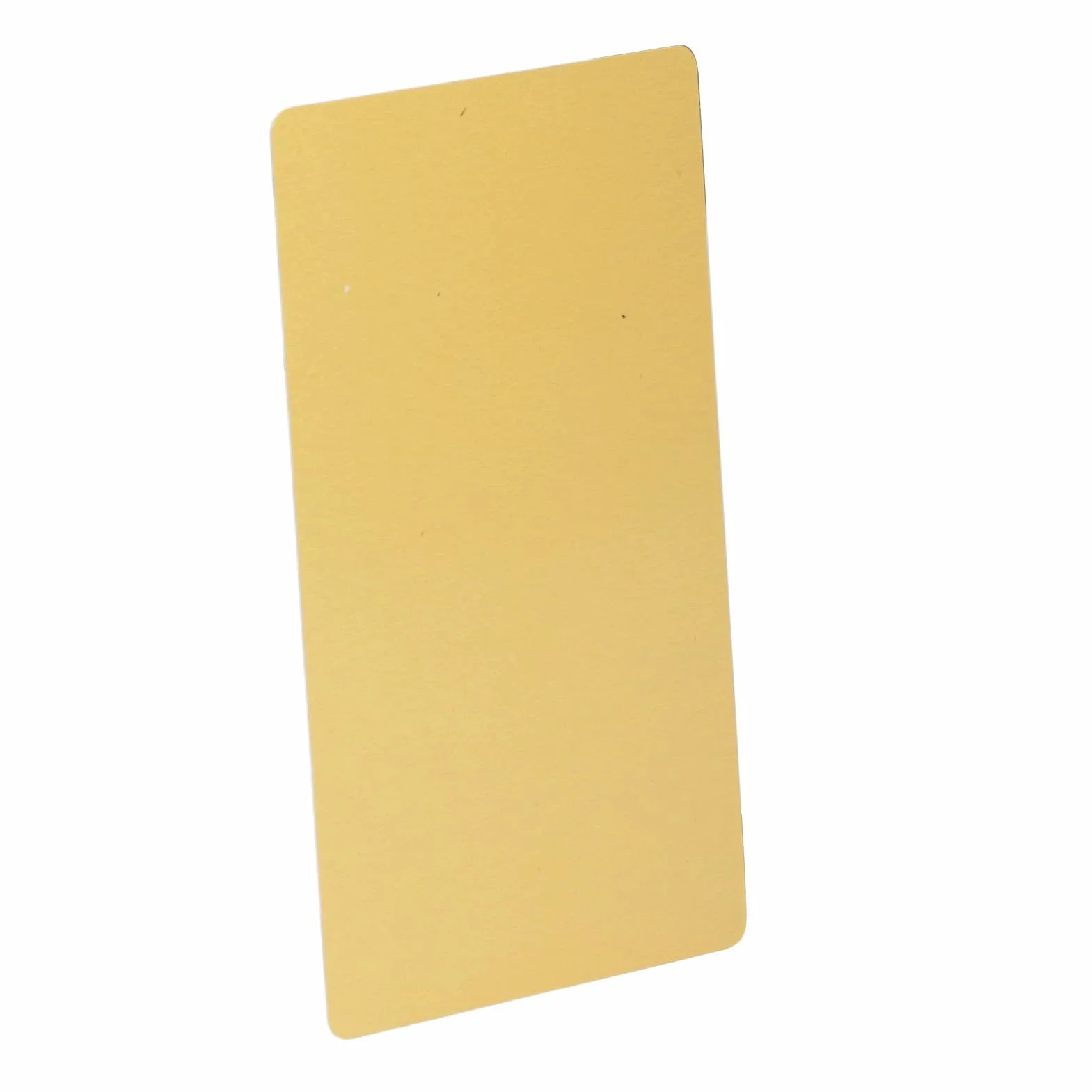 Cartes de Visite en Métal Vierges Alliage d'Aluminium 50 Pièces Jaune