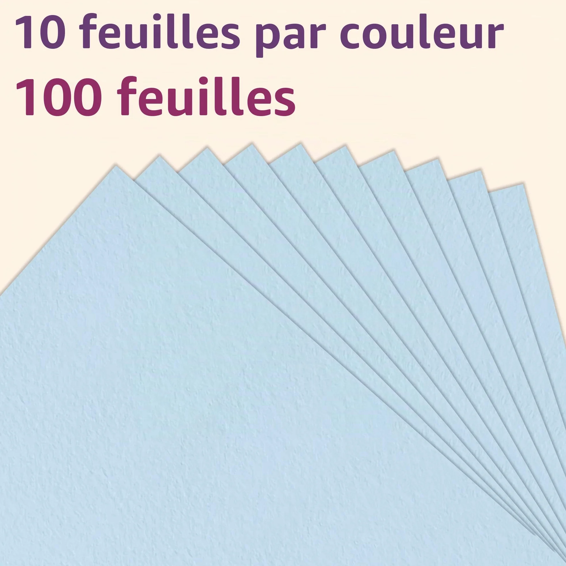 TownStix Papier Couleur Cartonné A4 120 g/m² 10 Couleurs 100 feuilles