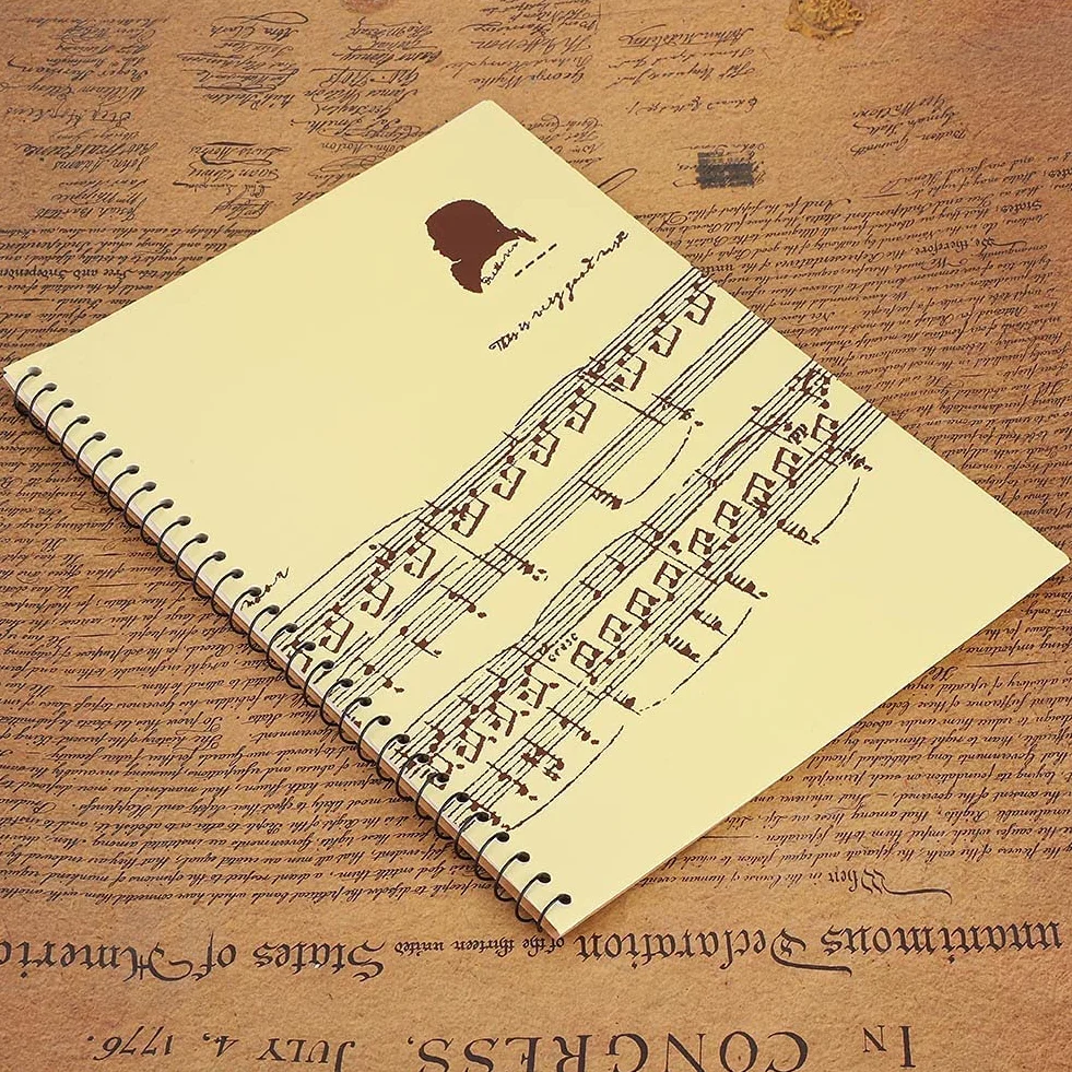 Carnet de Musique 50 Pages Jaune Papier à Écrire pour Compositeurs Étudiants Professeurs