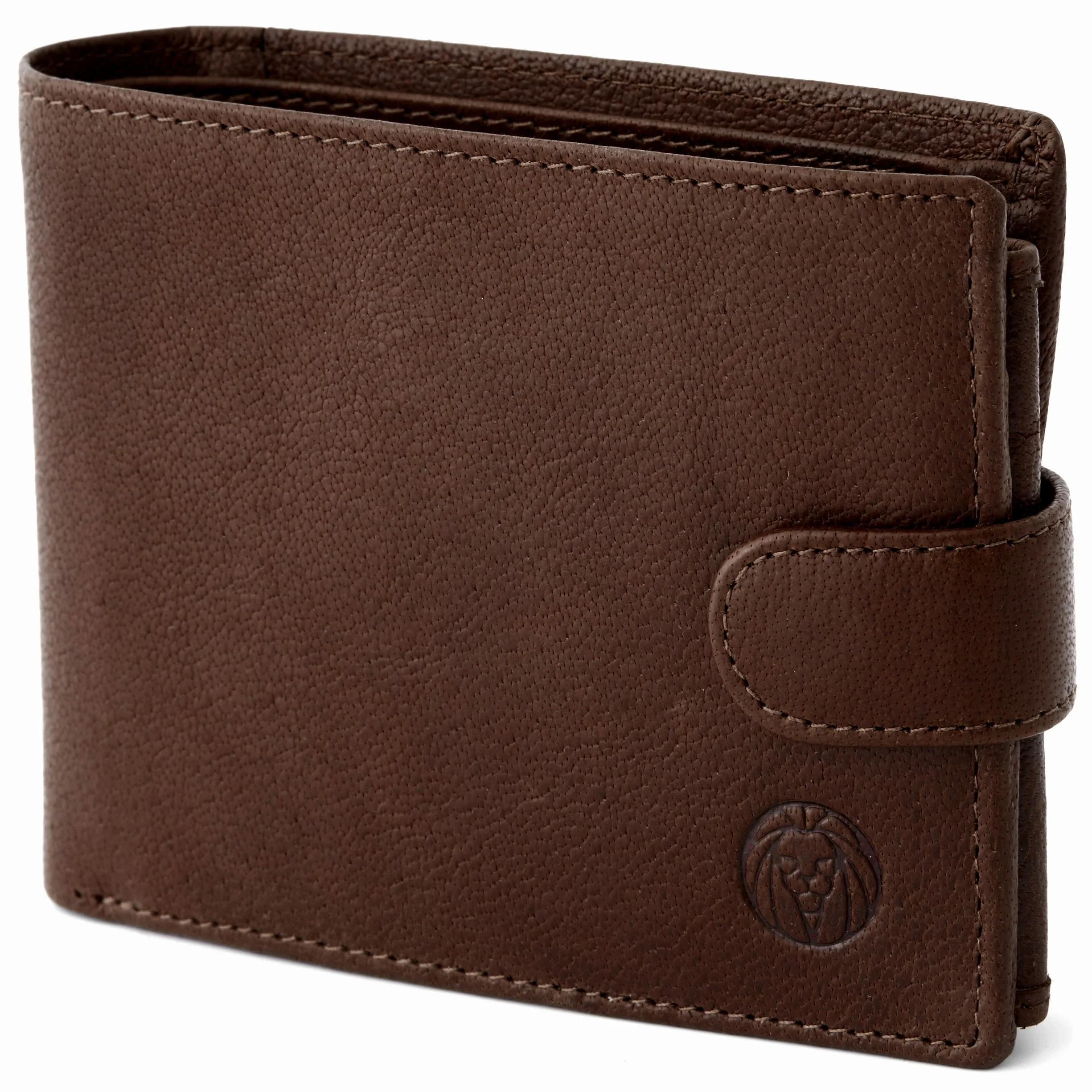 Portefeuille en Cuir Marron California Lucleon