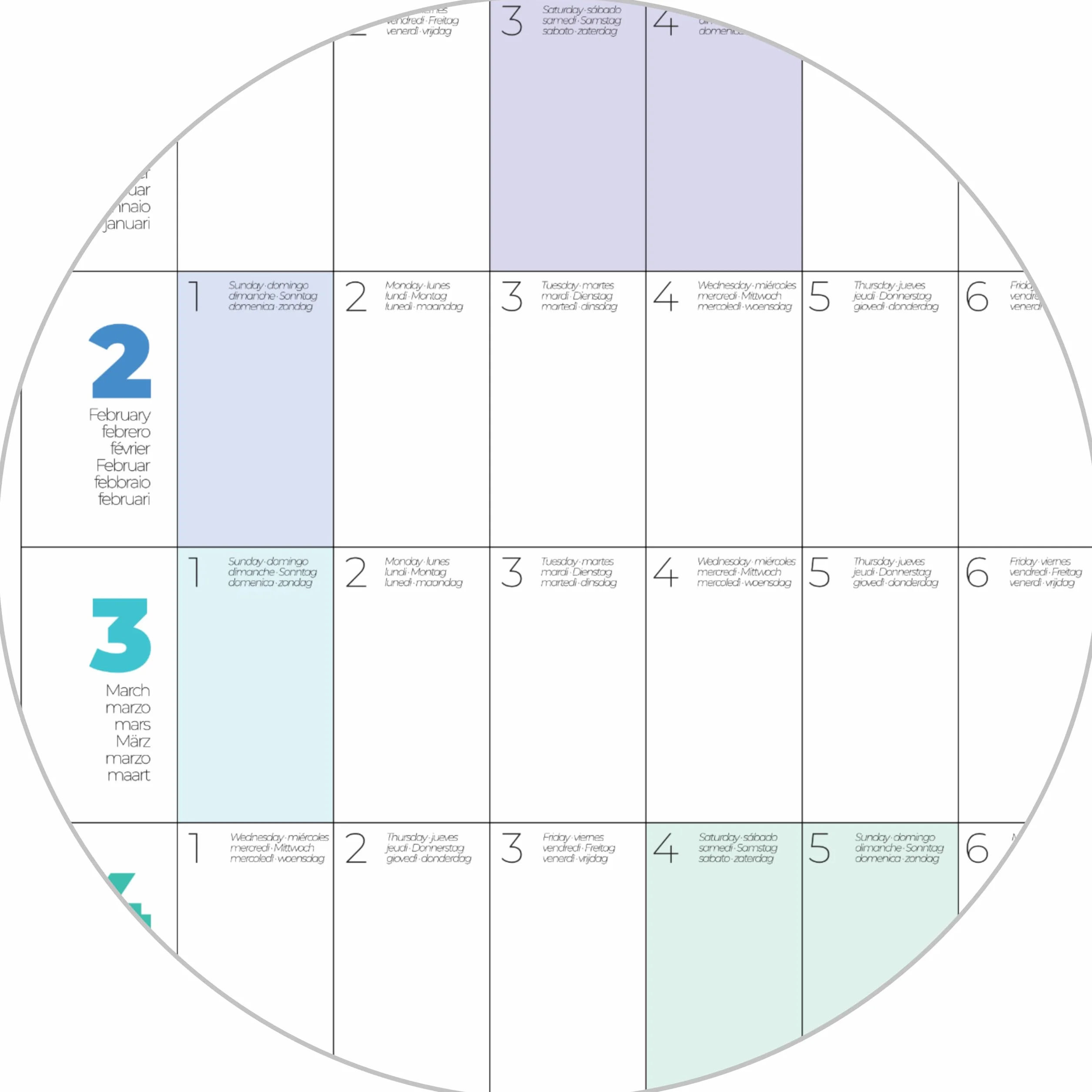 Calendrier Annuel 2026 Mural Grand Format Planificateur DIN A1 (84 x 60 cm)