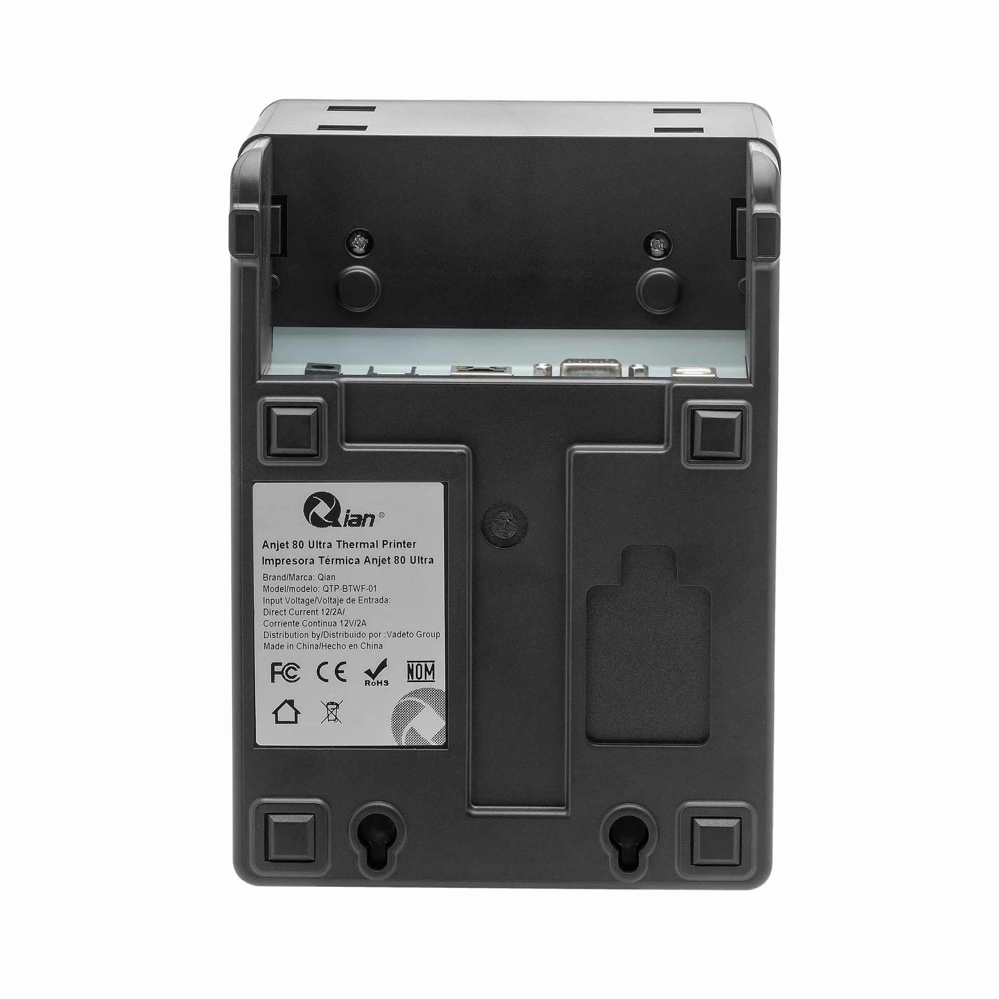 Imprimante Thermique de reçus 80mm Qian Anjet80 ESC/POS Découpe Automatique USB Noir