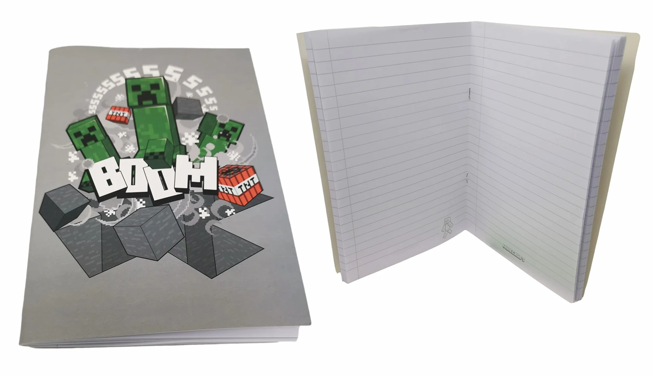 Theonoi Set de Papeterie 7 Pièces Creeper pour Fans de Joueurs Cadeau Rentrée Scolaire