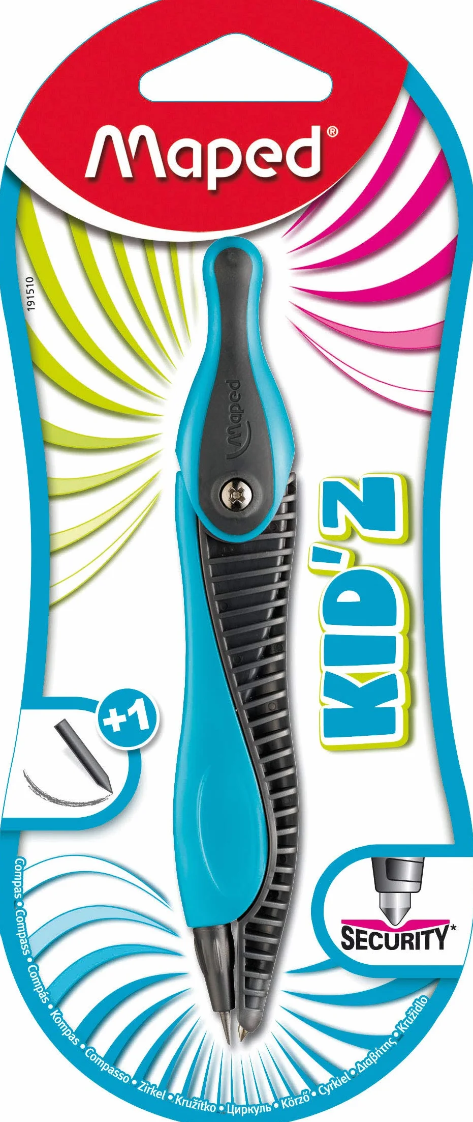 Maped Kid´Z Compas Ergonomique Bleu Rose Vert