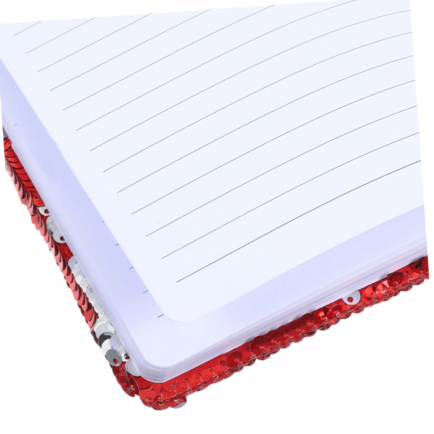 NUOBESTY Carnet de Notes A5 avec Serrure Intégrée, Sequins Rouges