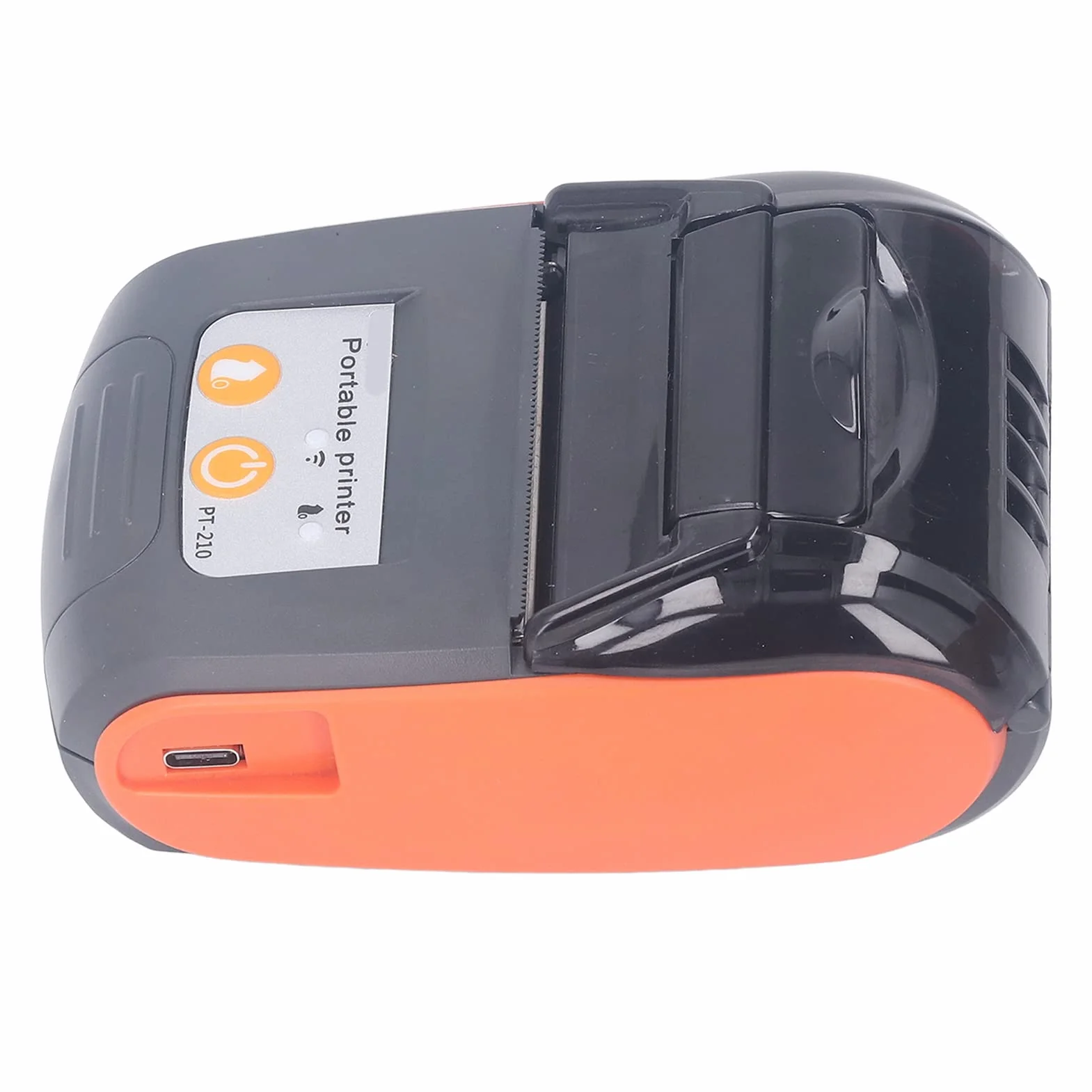 Imprimante Thermique Reçus Bluetooth PT-210, Mini-imprimante Factures Portable sans Fil 58mm, Impression Rapide 90mm/s, ESC/POS