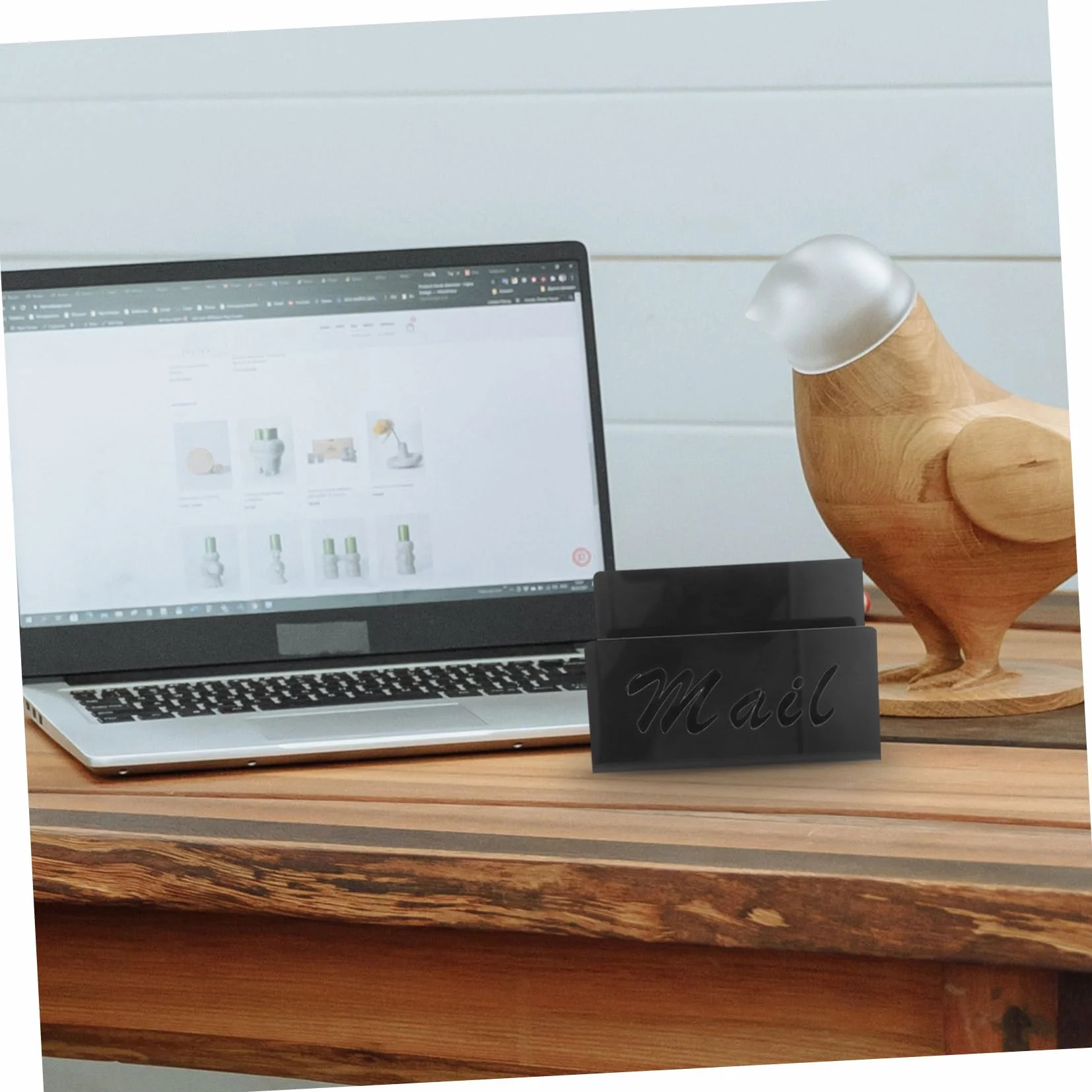 NUOBESTY Organisateur de Bureau en Acrylique Noir Porte-courrier Trieuse de Lettres pour Documents et Courrier