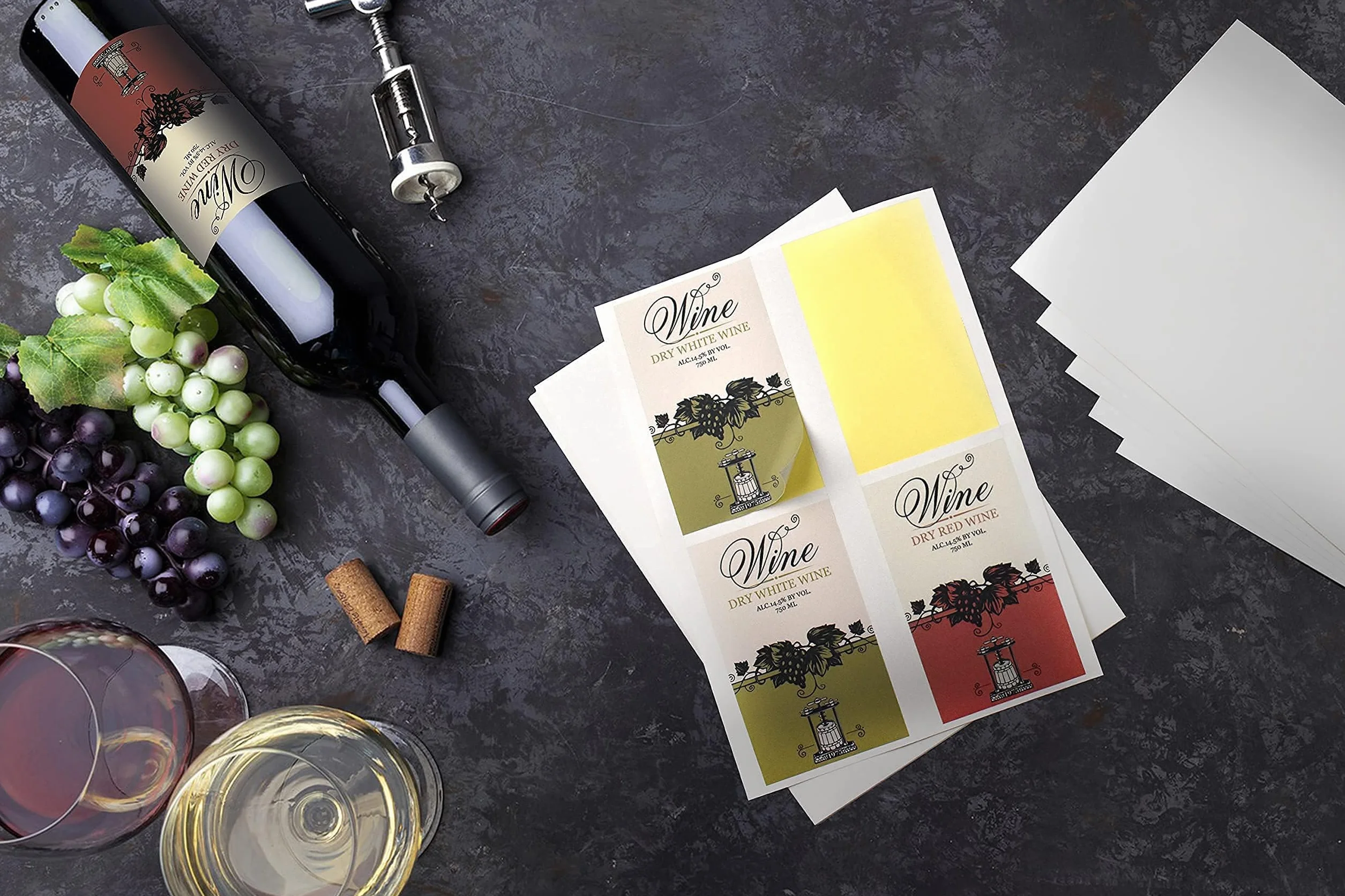Papier autocollant mat A4 blanc mat 30 feuilles Evergreen Goods Ltd pour imprimantes jet d'encre et laser