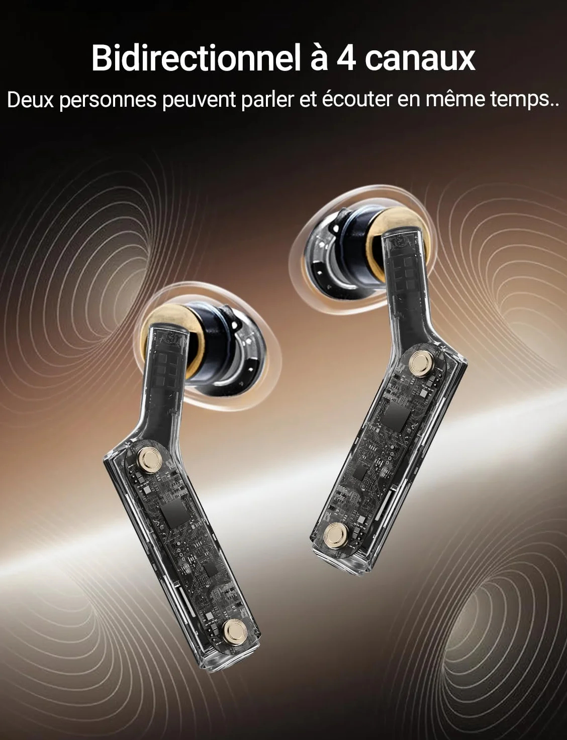Timekettle W4 Traducteur Vocal Bidirectionnel 40 Langues 93 Accents Oreillette Traduction