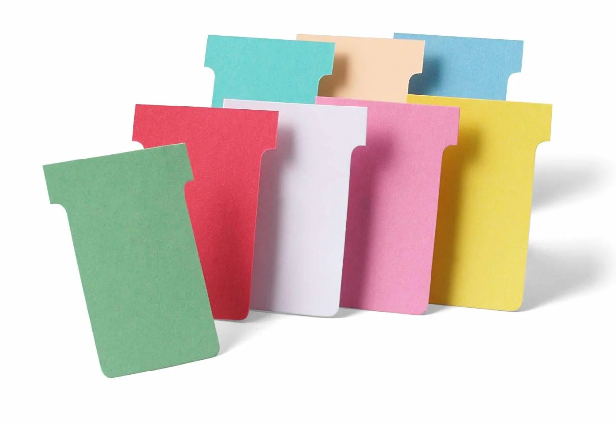 Nobo Lot de 100 fiches T pour planning Indice 4 Jaune