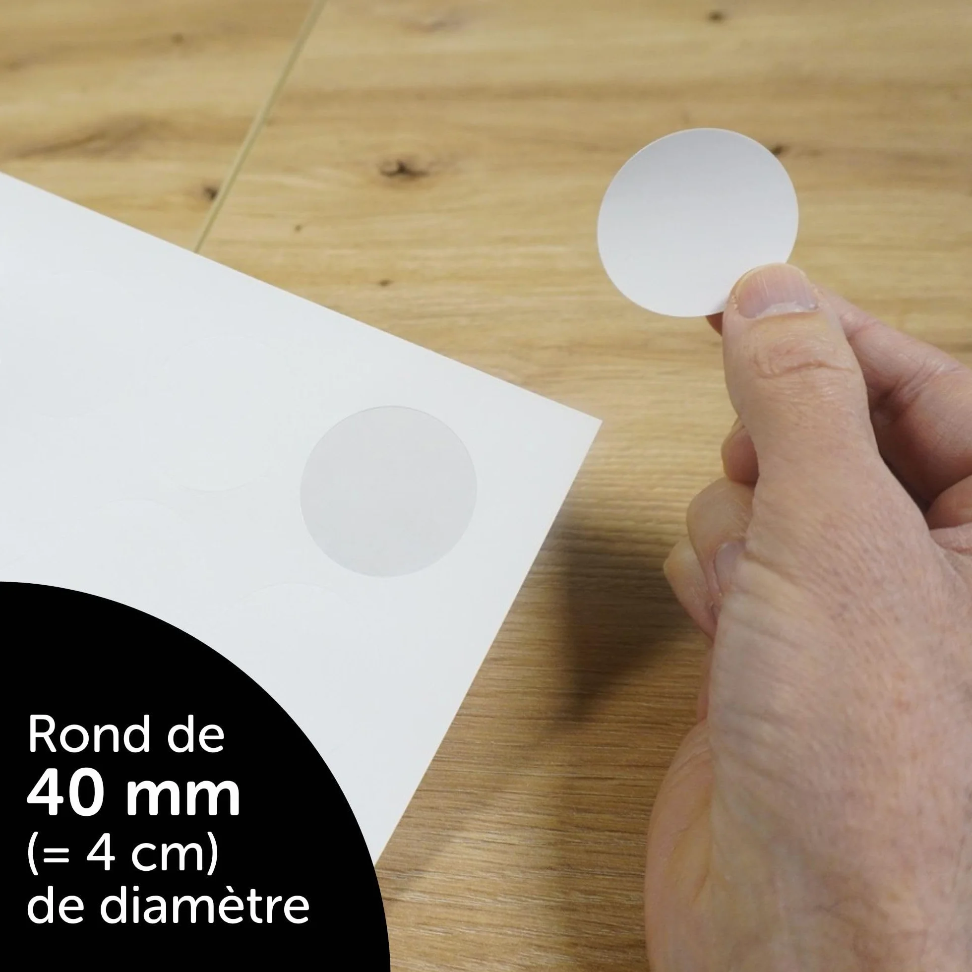 AVERY 240 étiquettes Jet d'encre blanches brillant 40mm Rondes