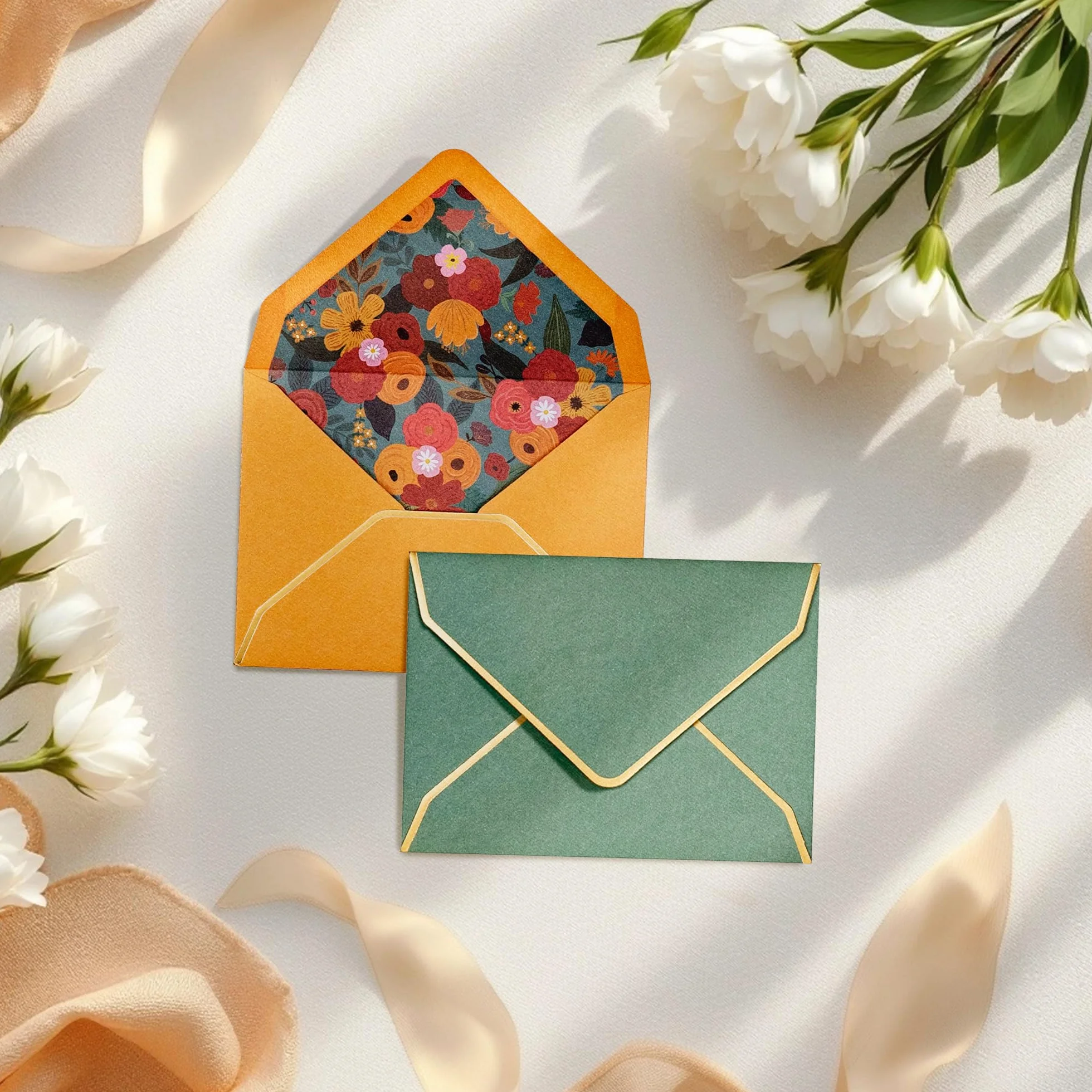 Softbloom Tapestry Mini Enveloppes Lot de 60 6 Couleurs 9,4 x 6,9 cm Intérieur Fleuri