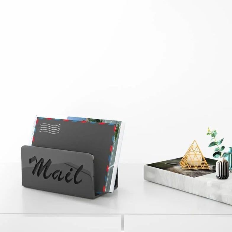 Organisateur de Courrier en Acrylique Trieur de Lettres pour Bureau