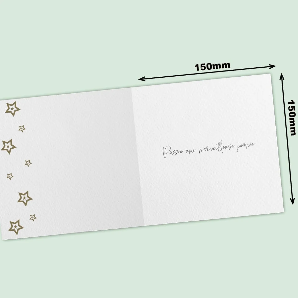 Carte Fête des Pères pour Papa, Tu es le Meilleur, Carte de Vœux avec Étoile Dorée en Feuille d’Or, 150 x 150 mm, Enveloppe Incluse