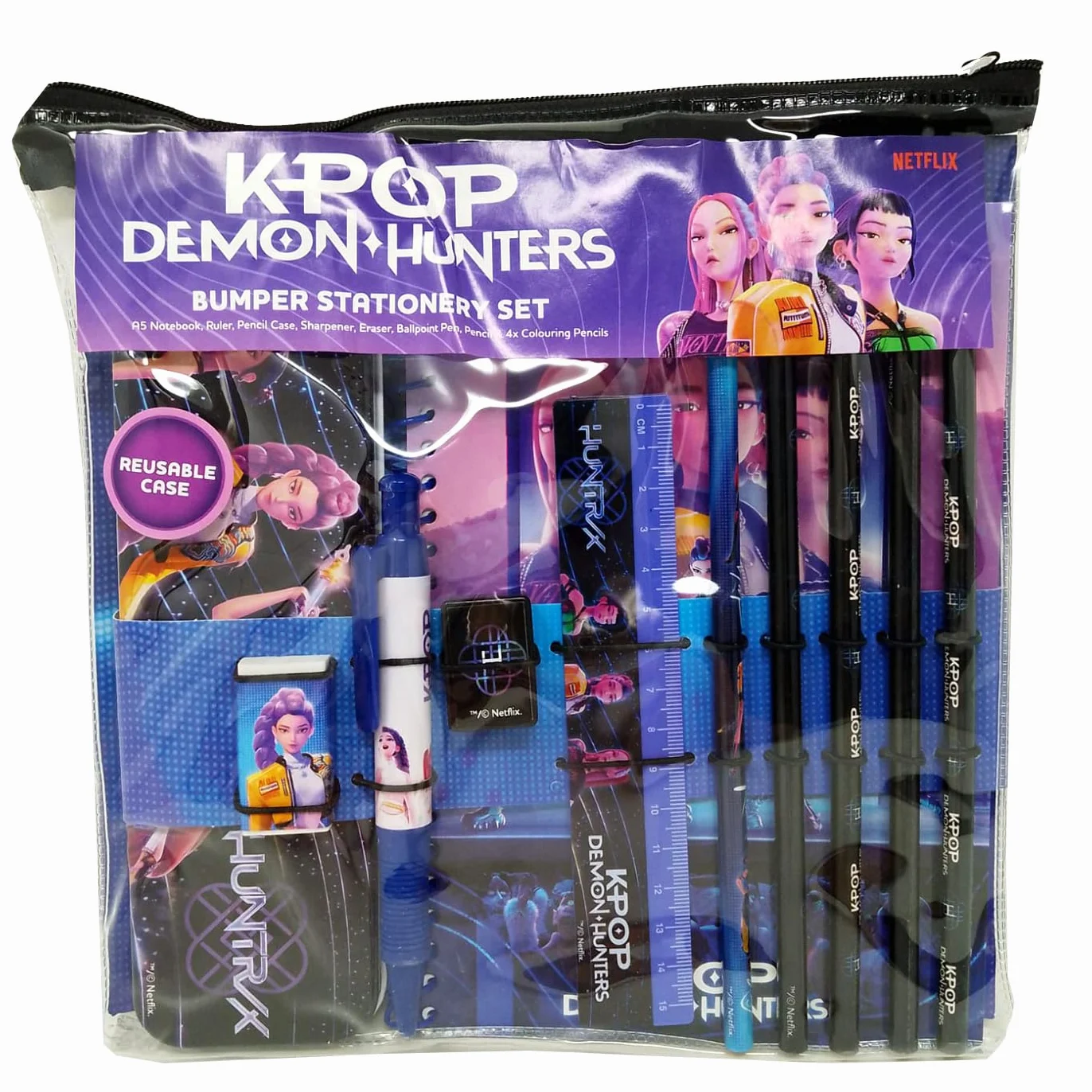 CYPBRANDS K-Pop Demon Hunters Set de Papeterie Violet Officiel