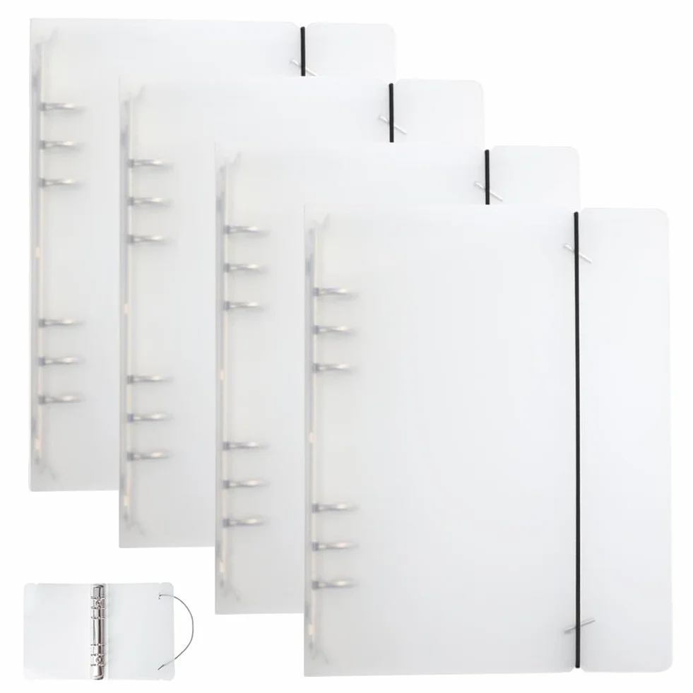 Couverture de Classeur A5 Transparent 6 Anneaux Plastique Protection