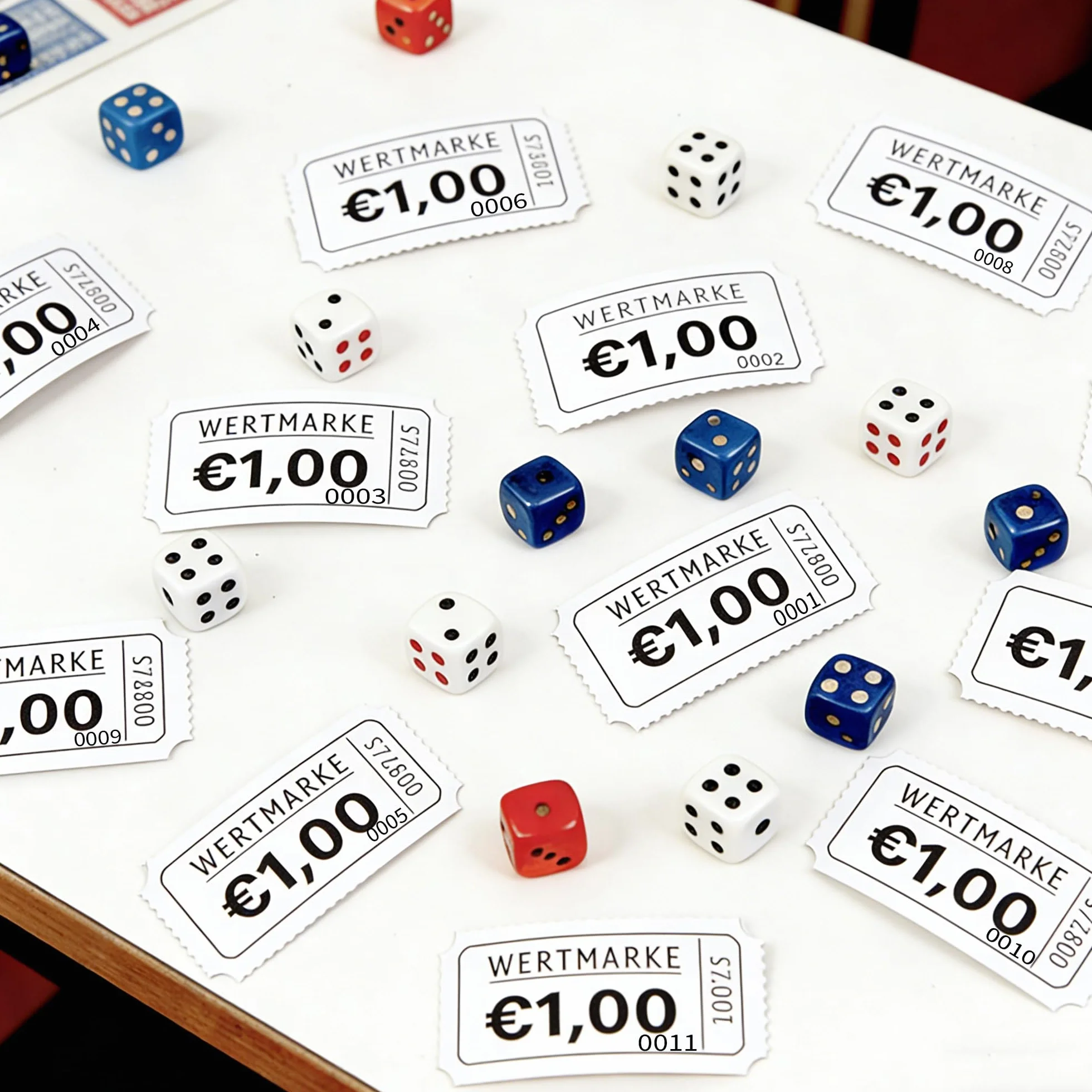 Rouleau de Jetons 1000 pcs Jetons Buvette de Valeur Déchirable Ticket Repas Alimentation à Numéro Consécutif