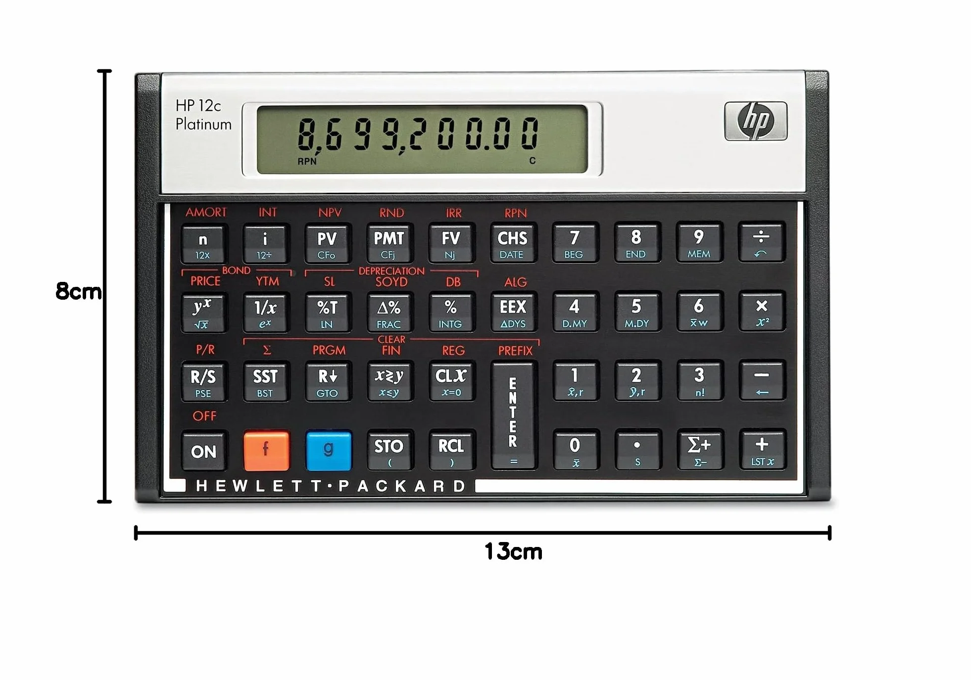 HP 12c Platinium Calculatrice Financière Noir