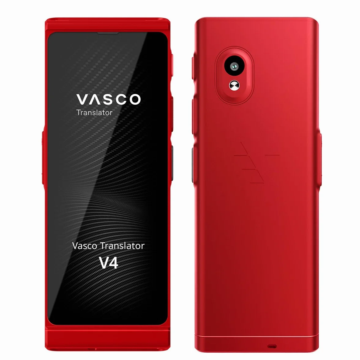Traducteur vocal instantané Vasco V4 108 langues Internet gratuit à vie Ruby Red