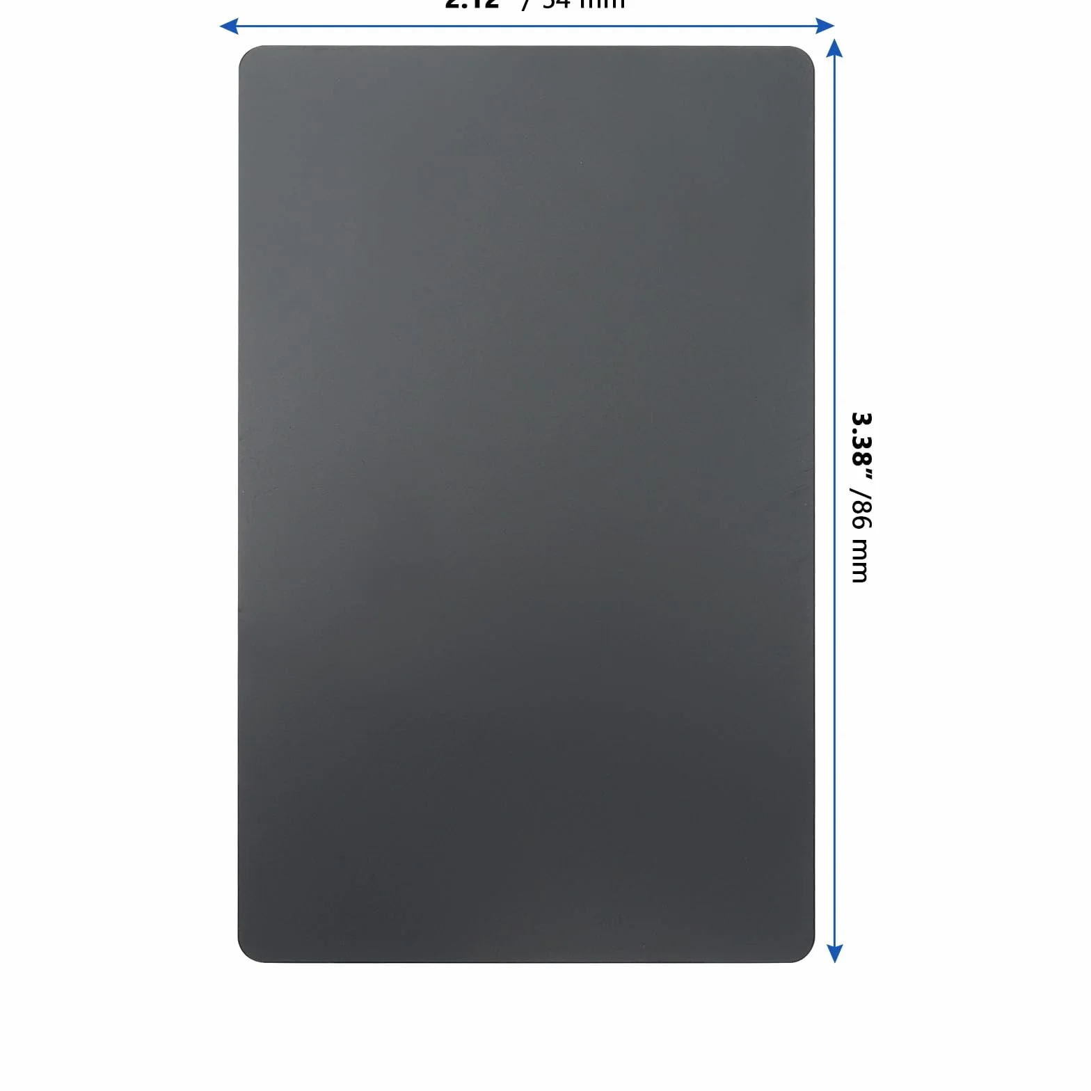 Cartes de Visite Personnalisées en Aluminium Vierges Lot de 100 - 86 x 54 x 0,21 mm - Métal Noir