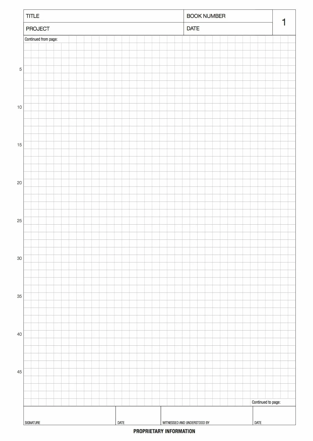 Logix Books Cahier de Laboratoire A4 Petits Carreaux 5mm 96 pages Bleu