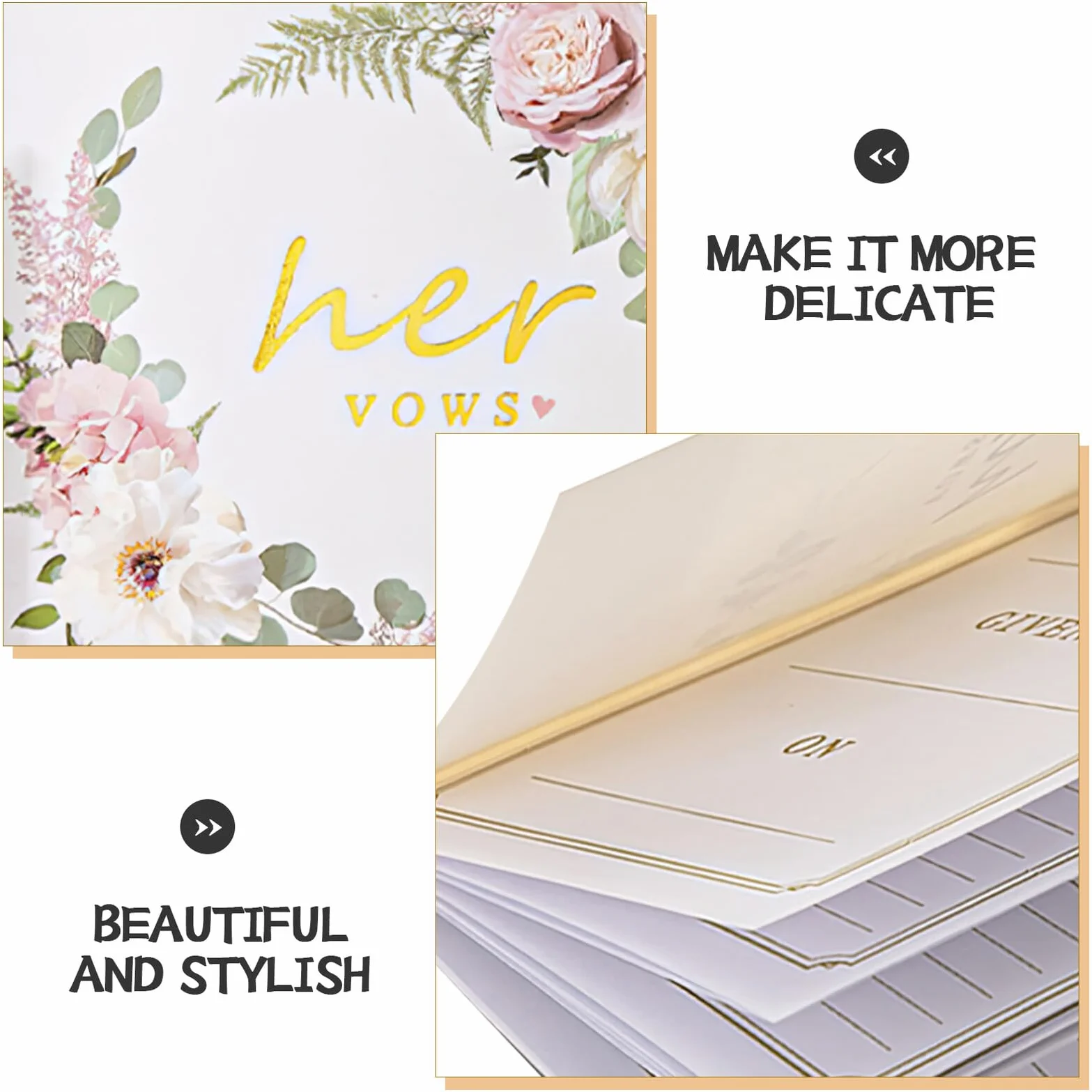 Livres de Vœux Mariage Lot de 2 Carnets Papier pour Couples et Invités