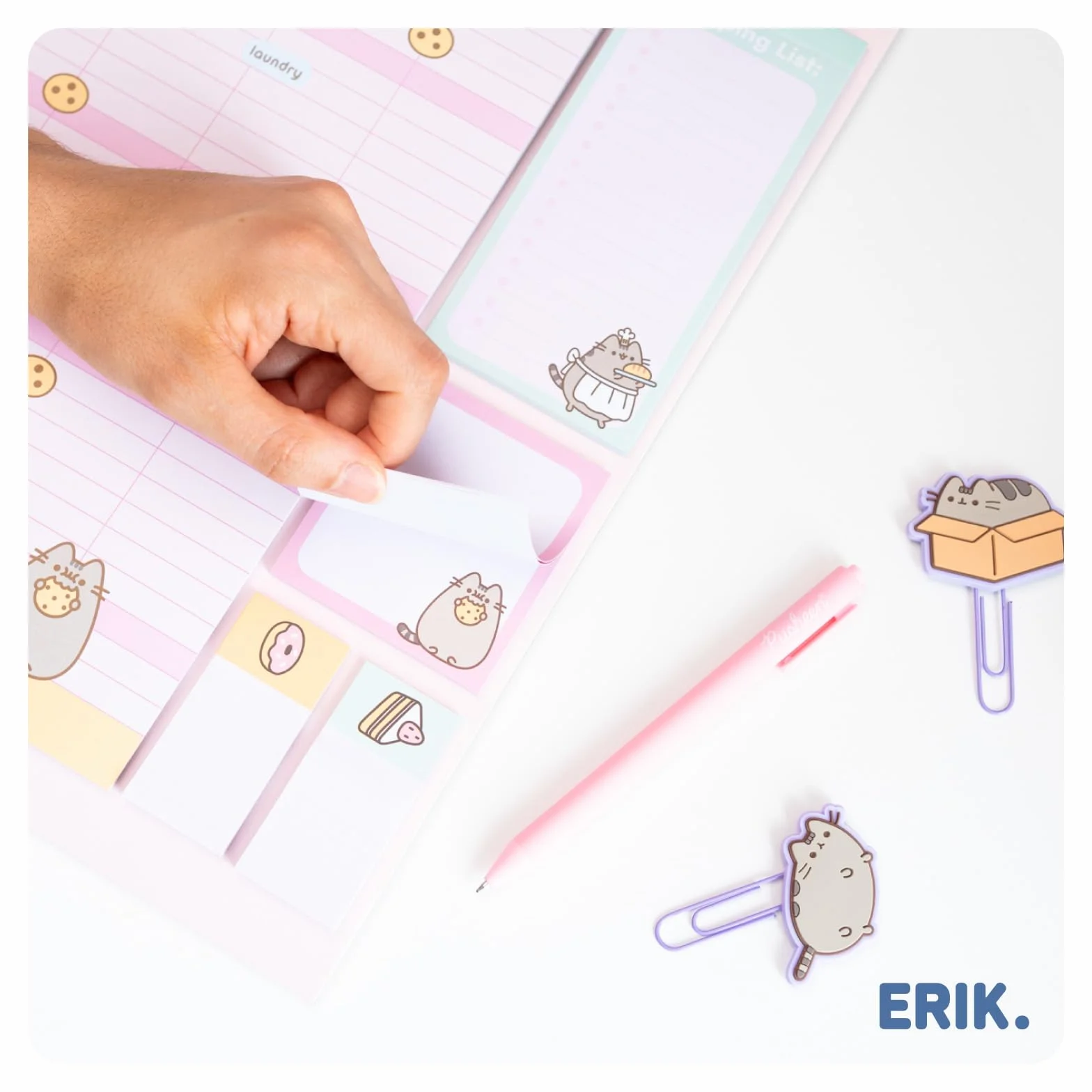 Grupo Erik Calendrier Magnétique Frigo Pusheen Septembre 2025 Décembre 2026 Planificateur Mensuel 16 mois Familial