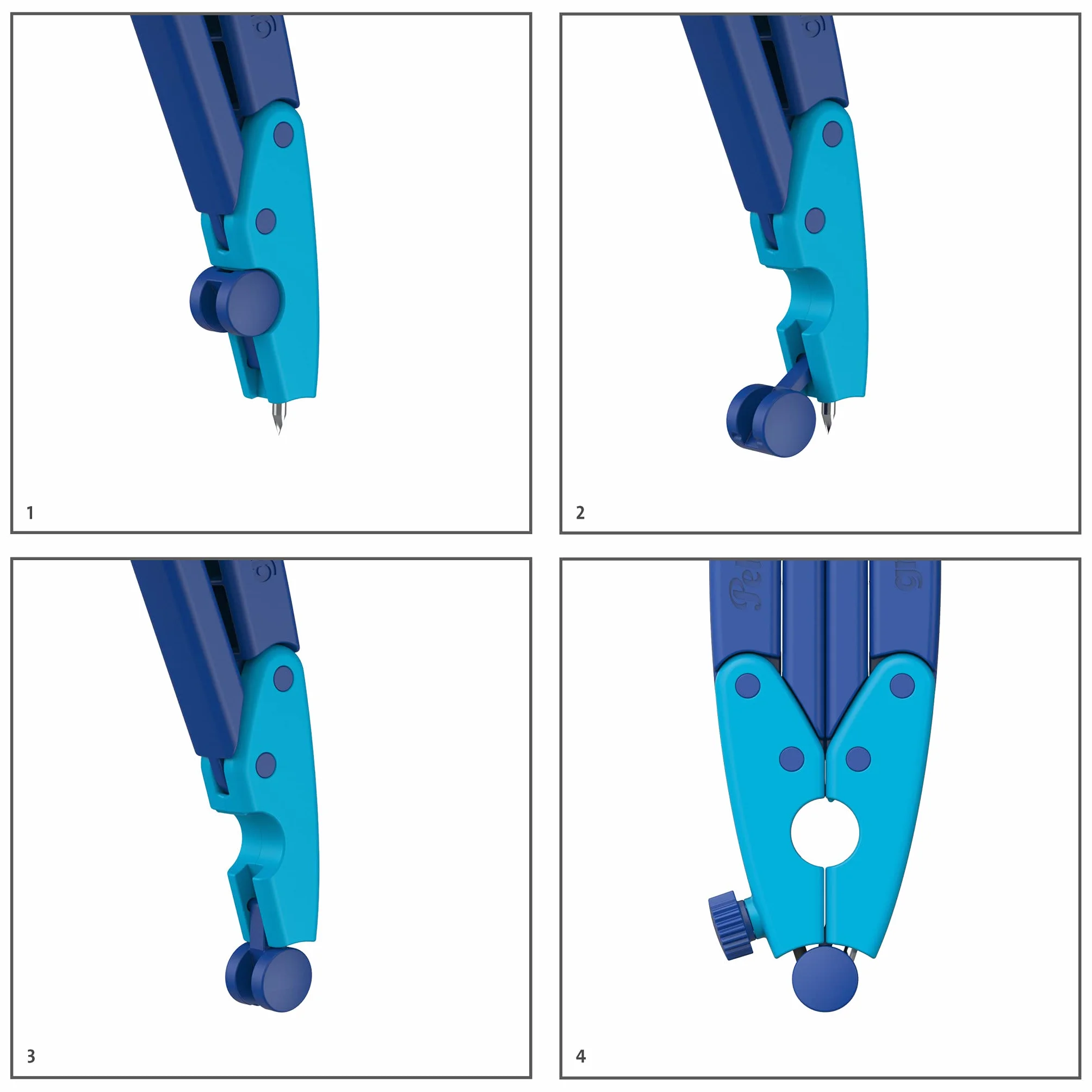 Pelikan Griffix Compass Longue Ergonomique avec Recharges et Taille-crayon