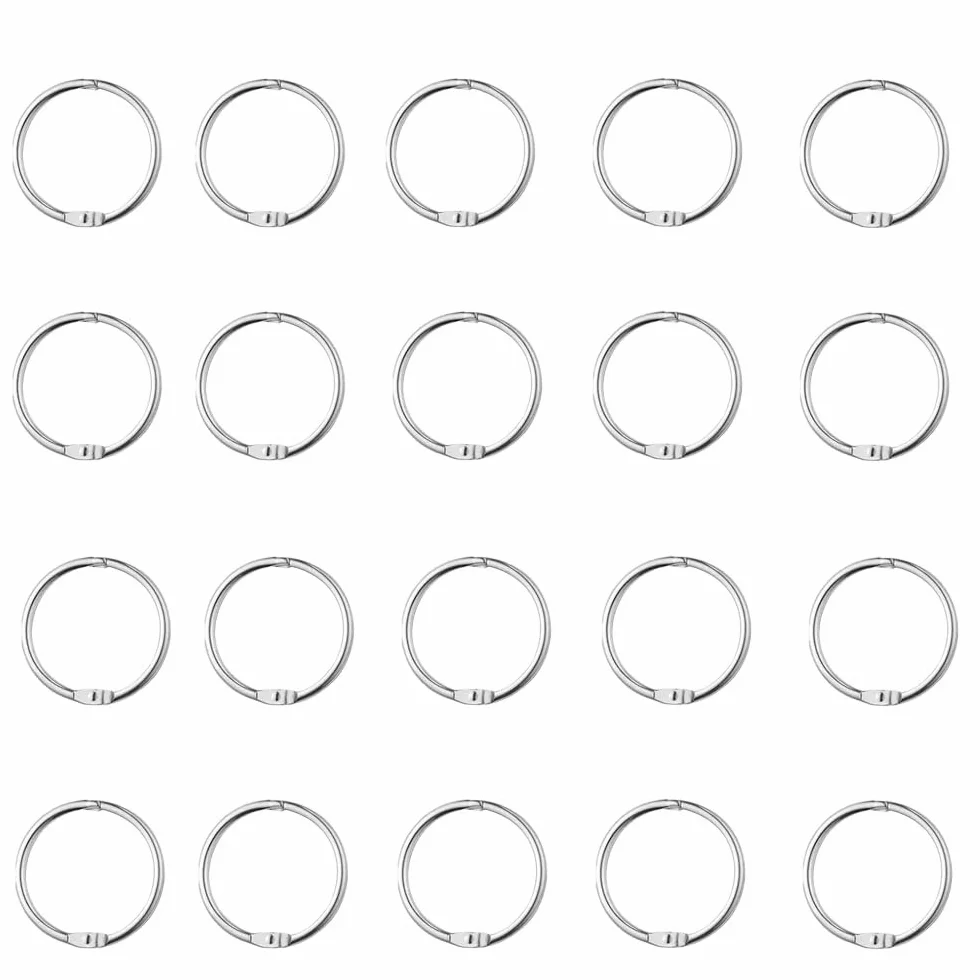 Anneaux de Reliure Métalliques 25mm pour Livre Classeur Porte-clés Scrapbooking