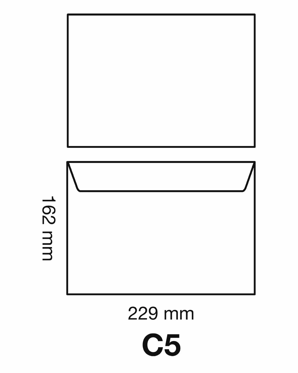 Clairefontaine 2542C Enveloppes C5 162x229mm Auto-Adhésives 90g/m² Paquet de 50