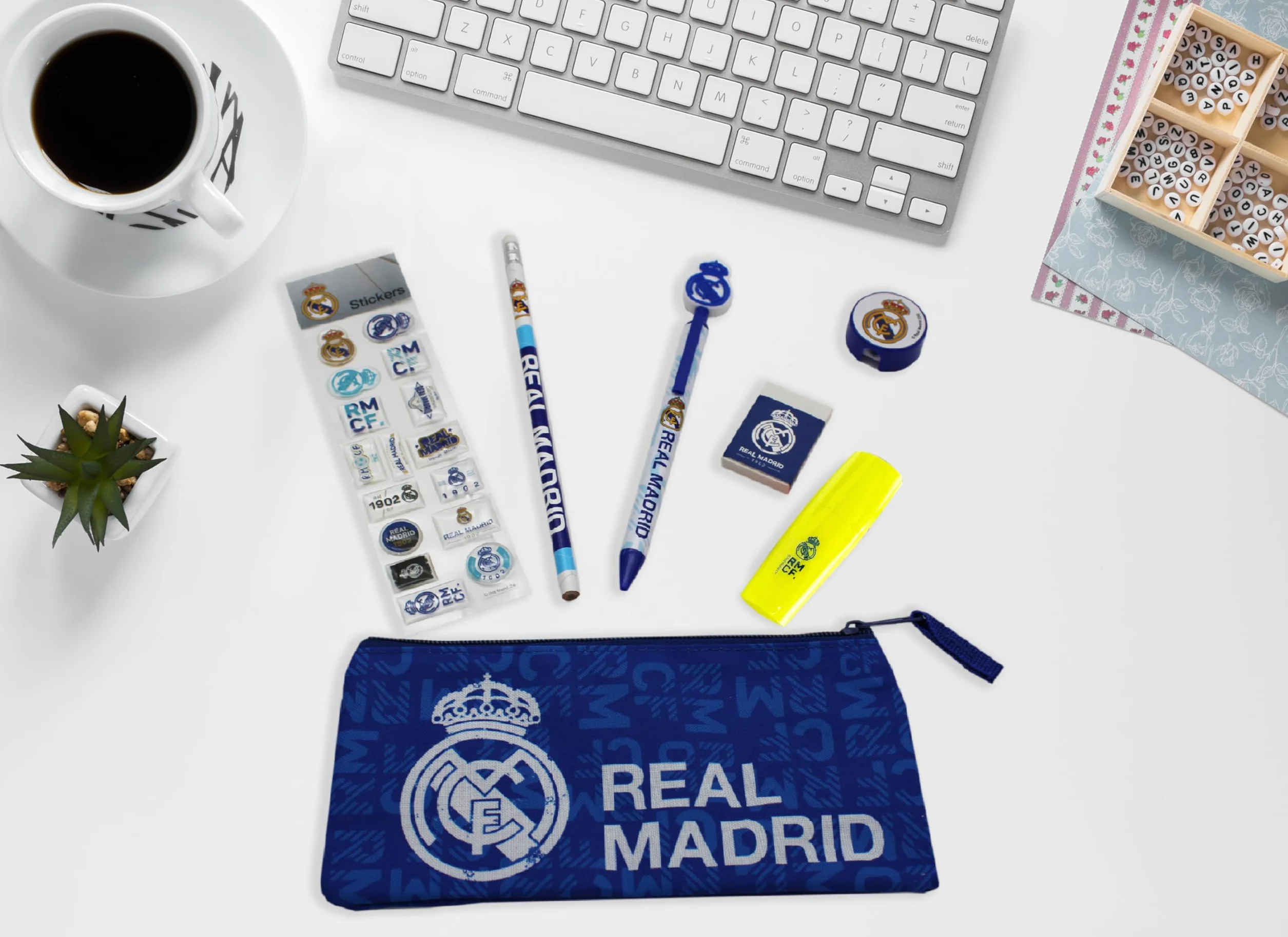 Real Madrid Set de papeterie bleu officiel