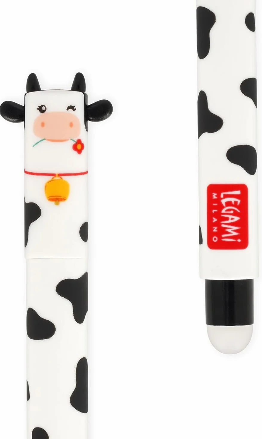 LEGAMI Set of 4 Farm Sweet Farm Erasable Gel Pens 0.7 mm Black Pink Green Red