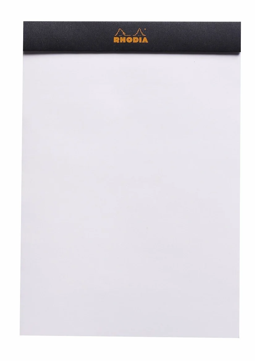 Rhodia Bloc-Notes Agrafé N°16 A5 14,8 x 21 cm 80 Feuillets Papier Clairefontaine 80 g/m² Couverture Souple Imperméable