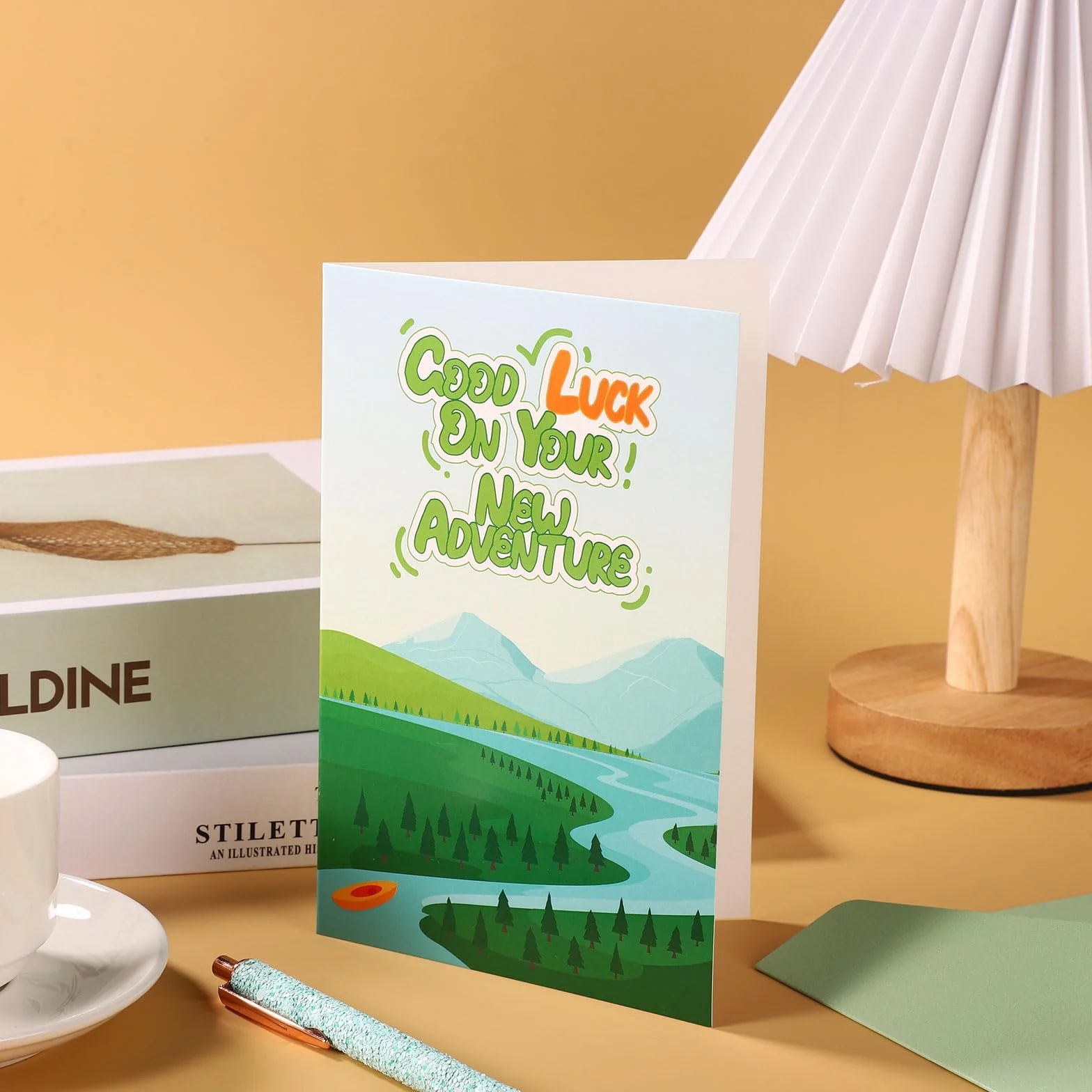 Gosknor Cartes d'Adieu pour Collègues 24x18cm Bonne Chance Carte avec Enveloppe