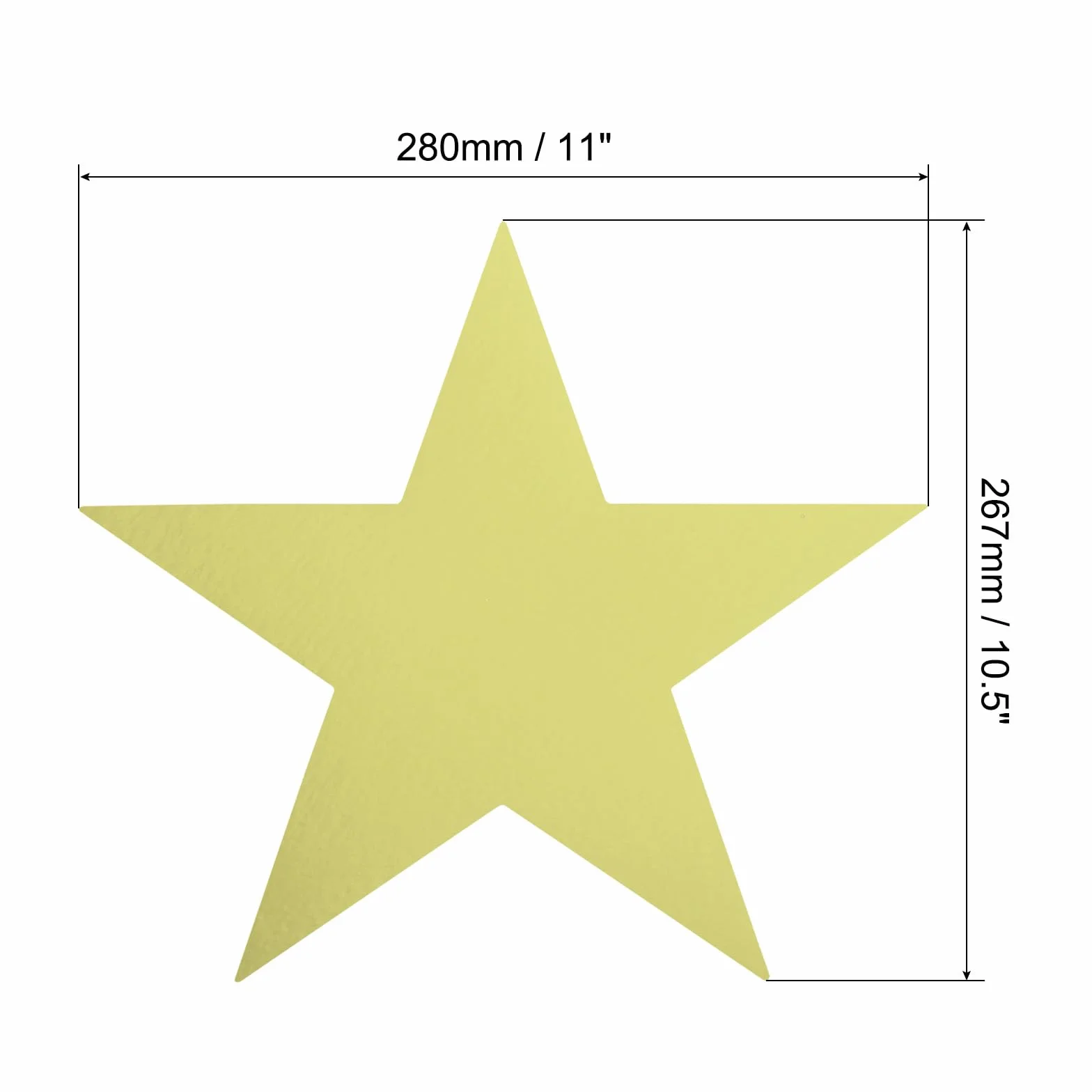 PATIKIL 11" Découpes en Forme d'Étoile, Lot de 48 Étoiles en Papier Double Face Doré pour Décoration de Classe et Artisanat DIY