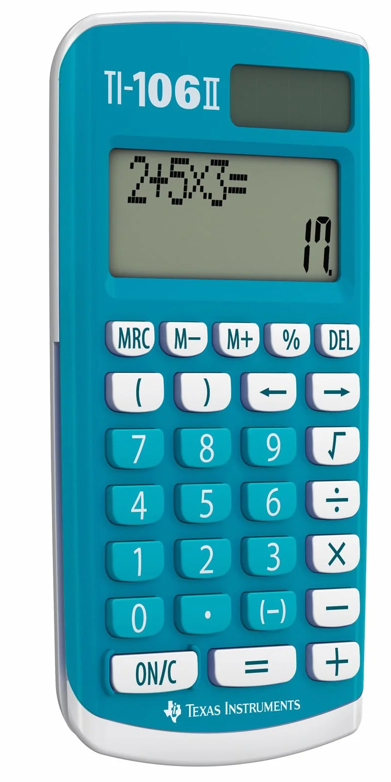 Texas Instruments TI-106 II Calculatrice Scientifique Solaire Poche