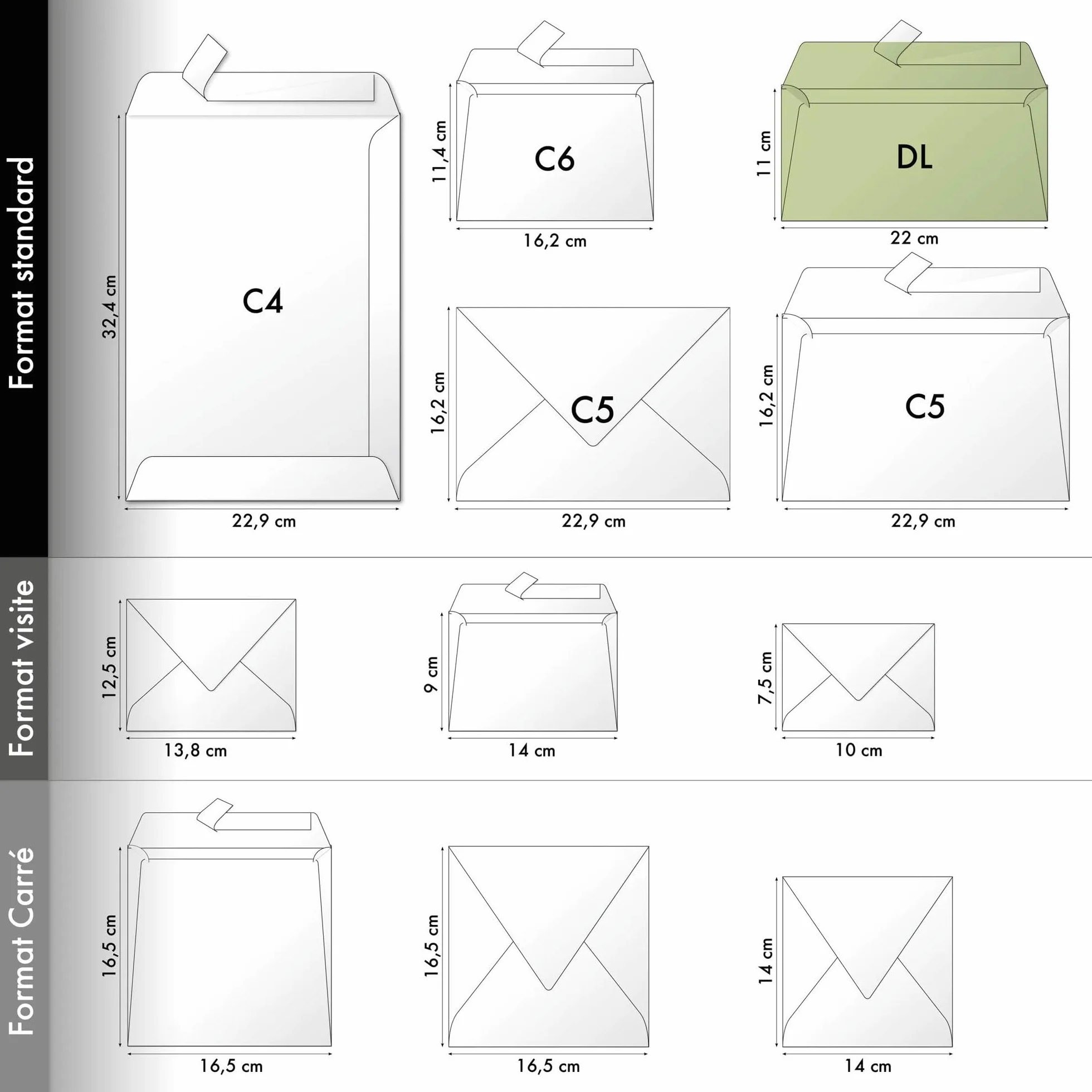 Clairefontaine Enveloppes DL Rouge groseille 120g Auto-Adhésives Lot 20 – Format 11 x 22 cm