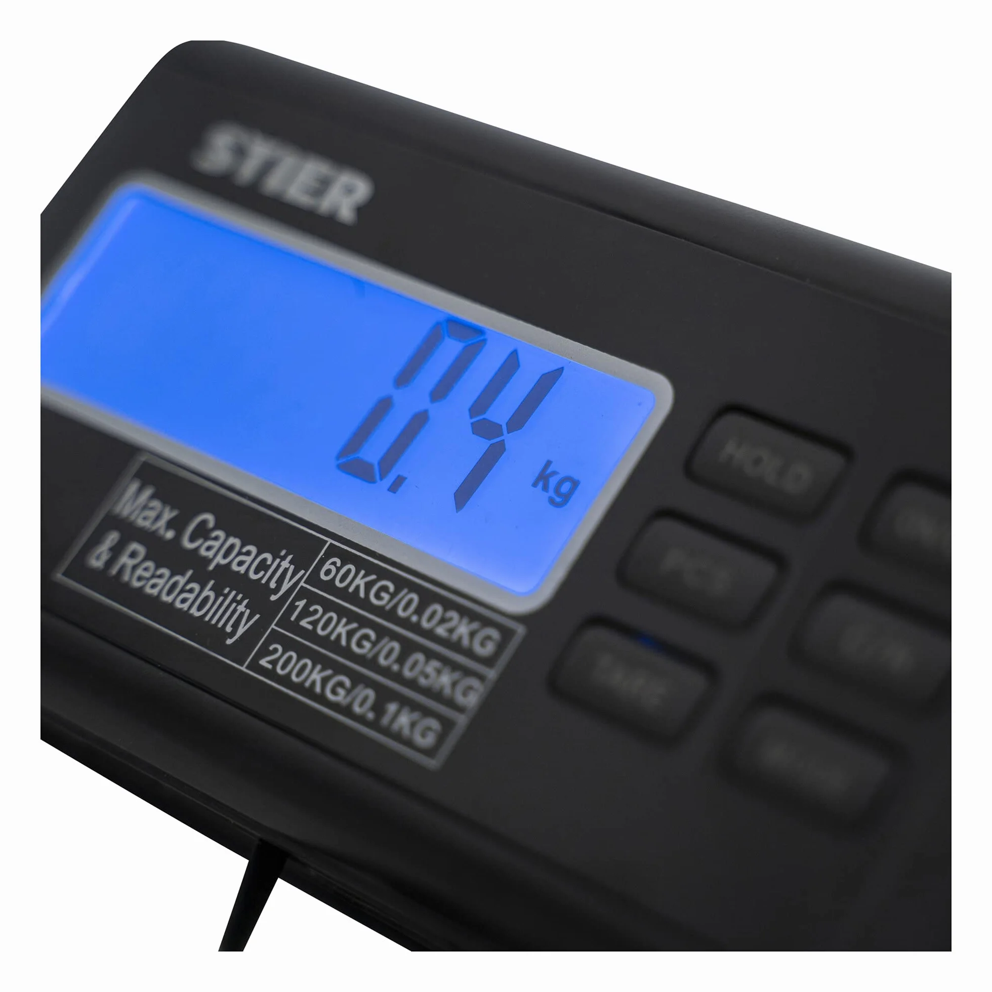 Pèse-colis STIER 200 kg plateau acier inoxydable 30 x 30 cm