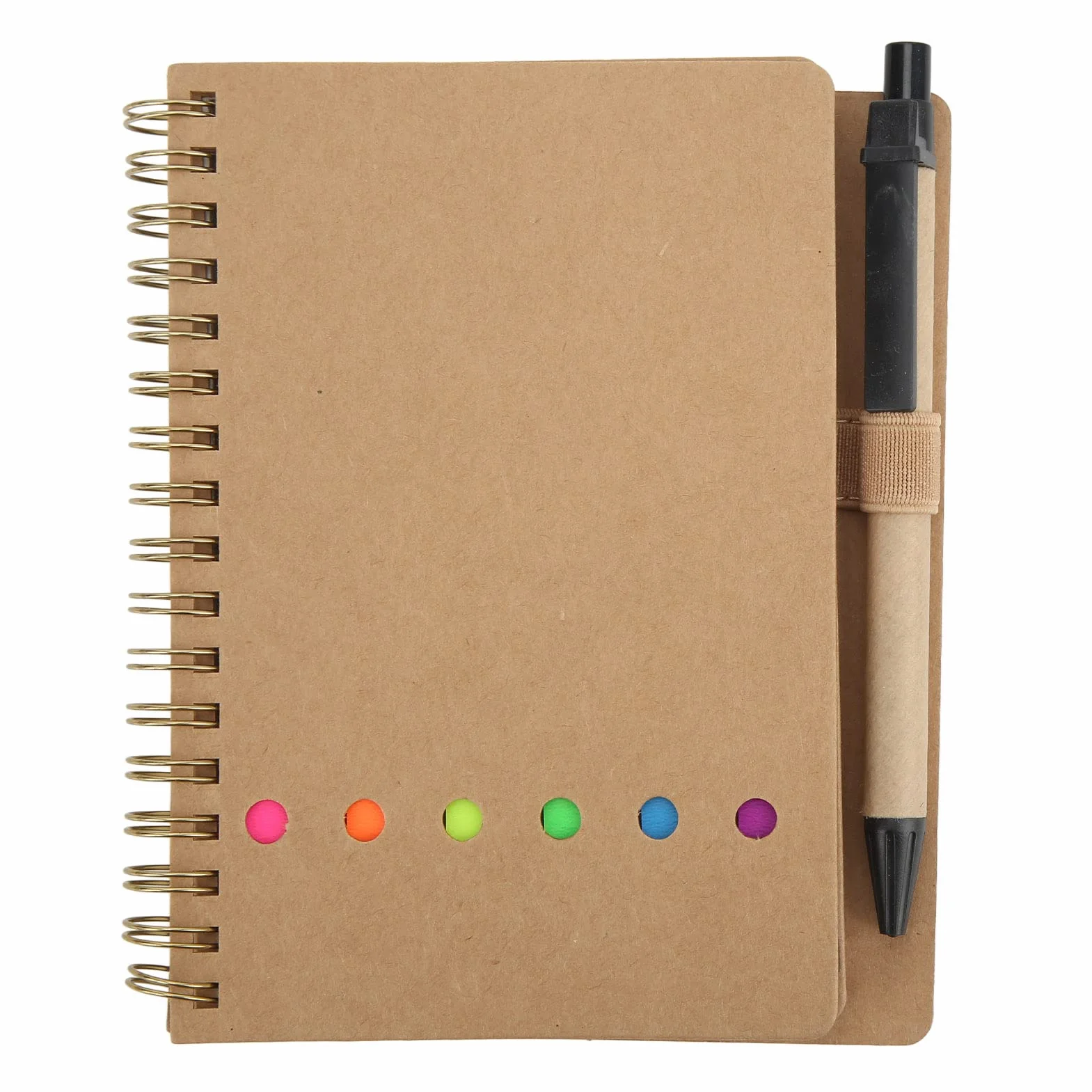 Cahier à spirale ligné couverture kraft 5x6 pouces bloc-notes steno business café
