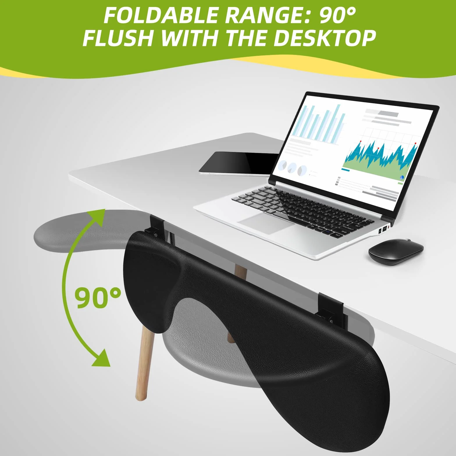 Ergonomics Extension Bureau Plateau, Pliable Repose-Poignet Coude Repose Bras Support, Ordinateur Clavier Plateau Extension De Table